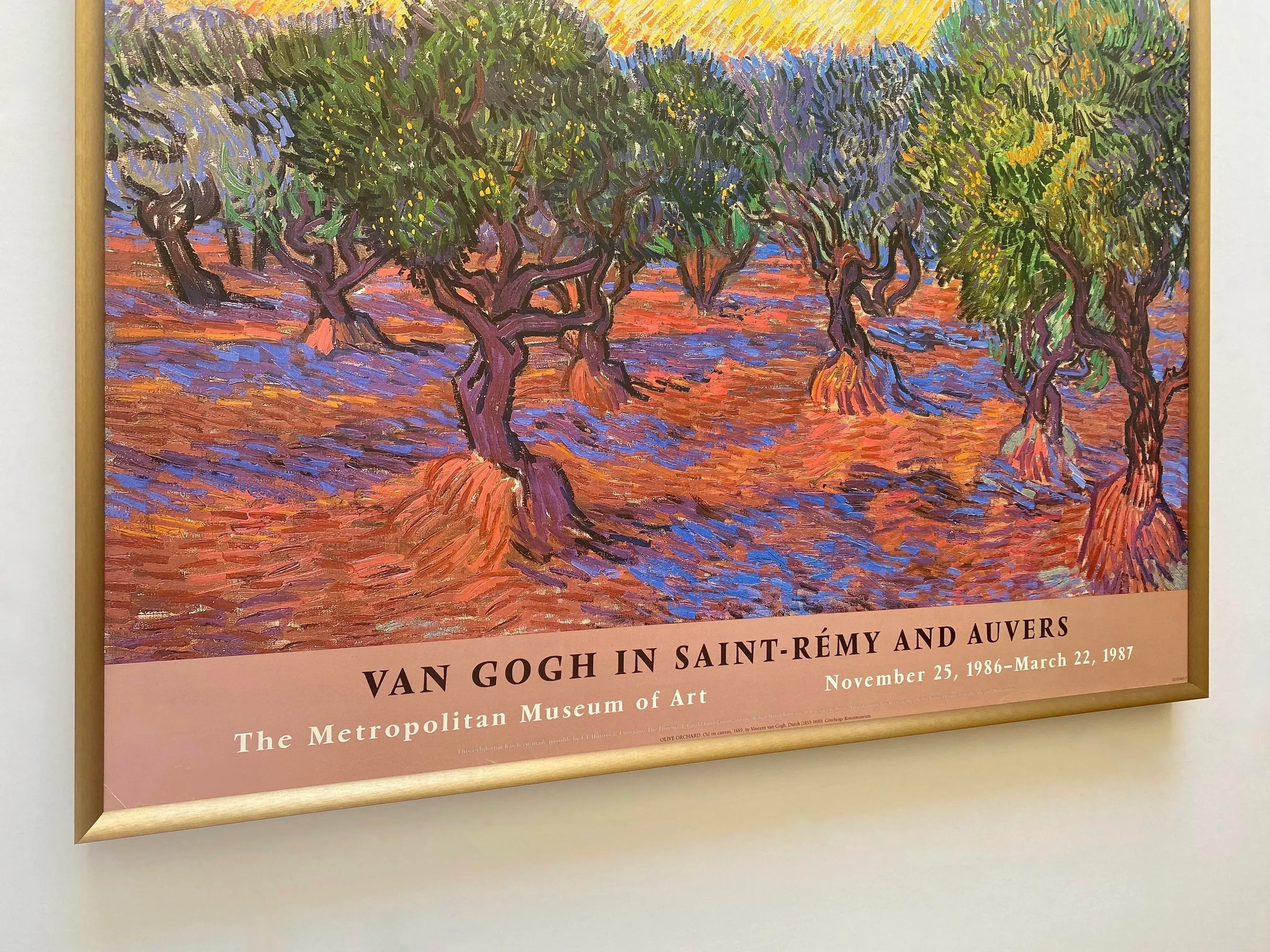 Vincent Van Gogh Vintage 1986 Postimpressionist Lithograph Print