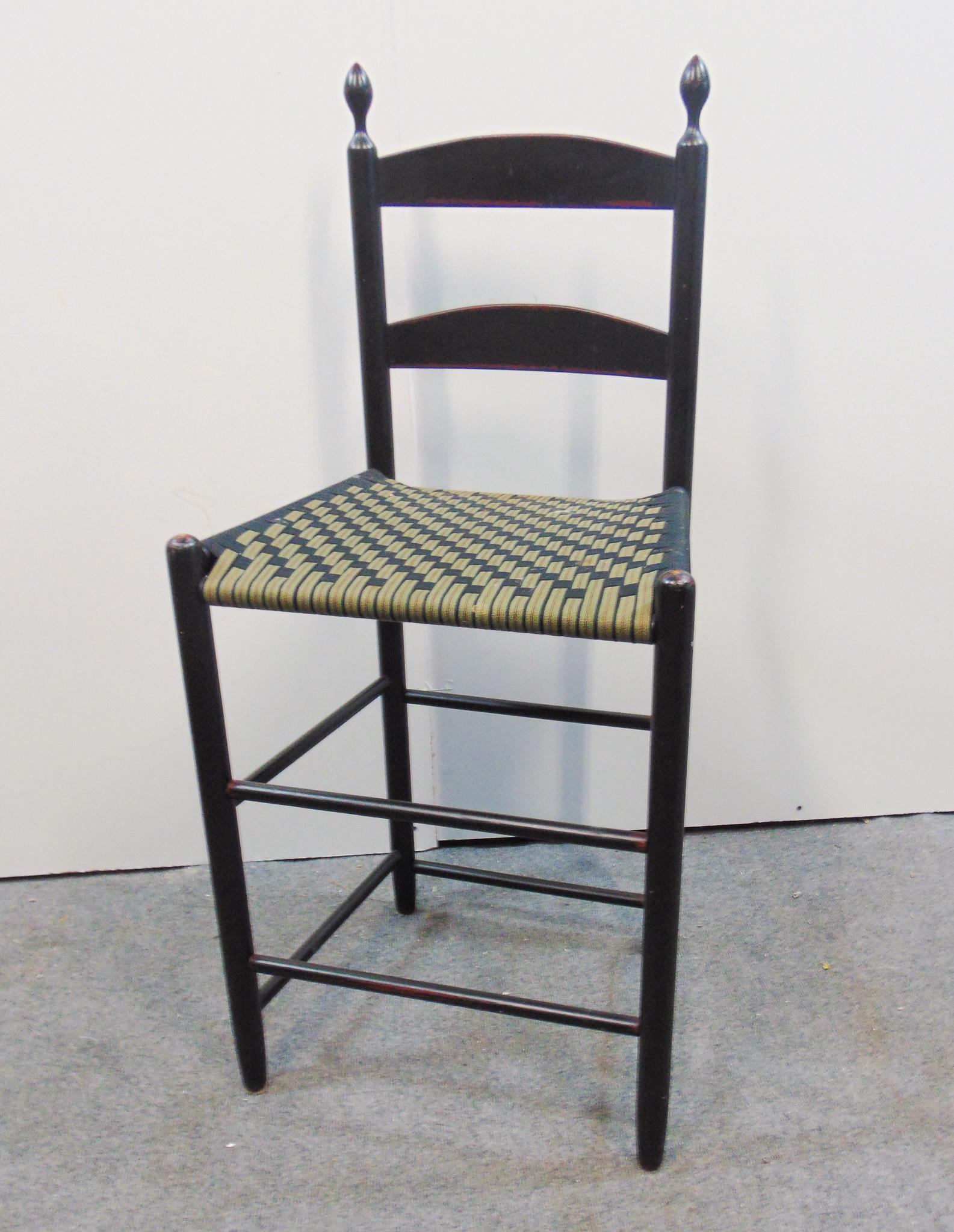 Shaker Style Black Painted Bar Stool Chairish