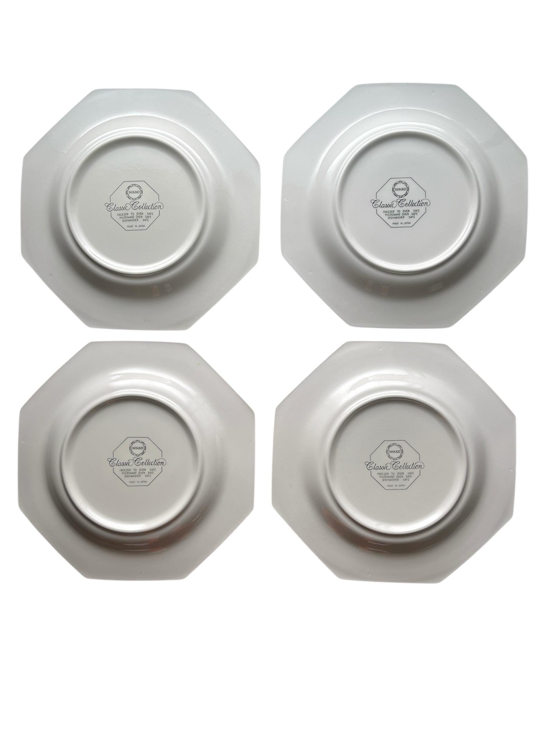 Vintage Nikko Classic Collection Magenta Octagon Ironstone