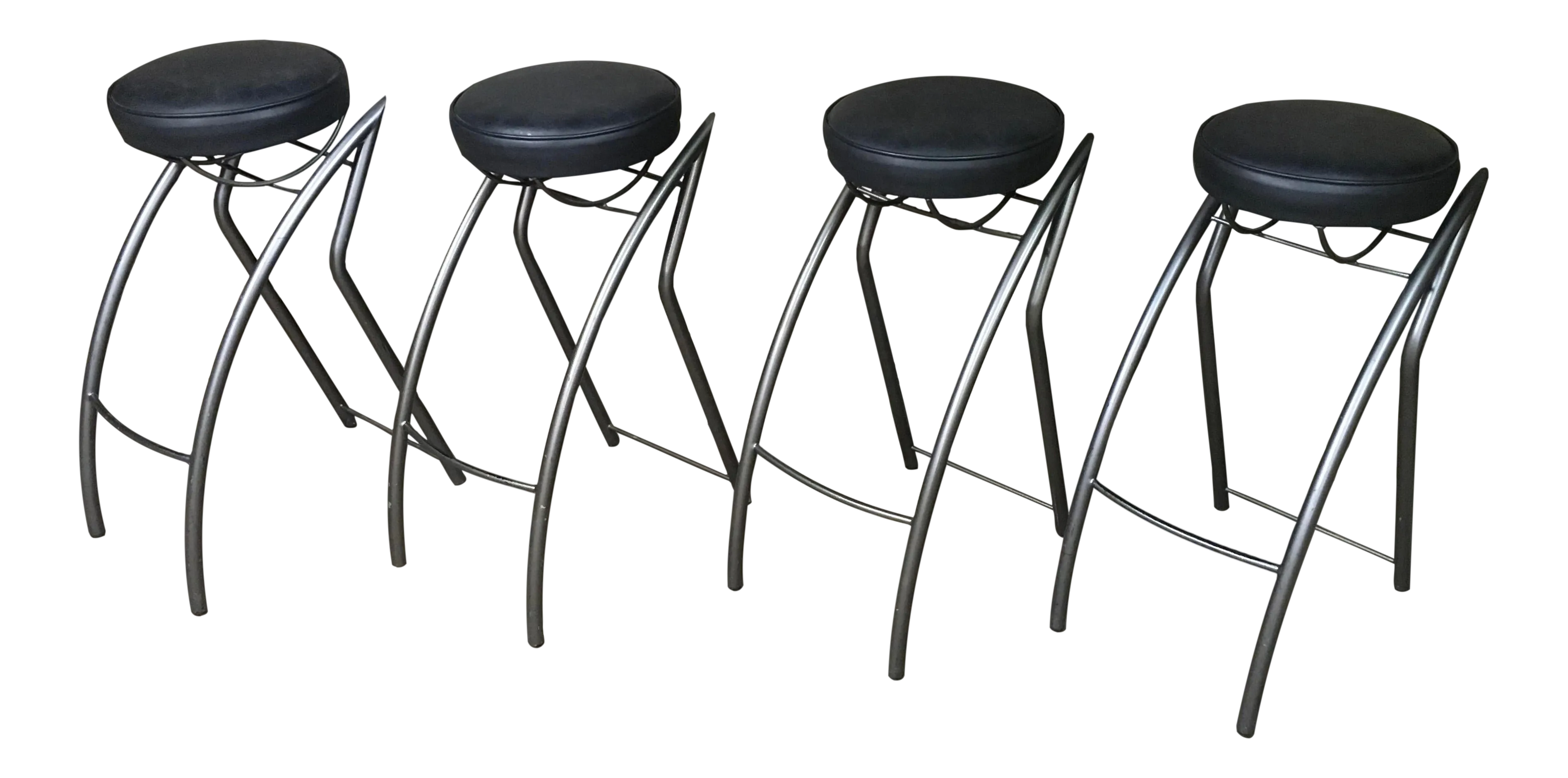 Post Modern Sculptural Bar Stools Set of 4 Chairish
