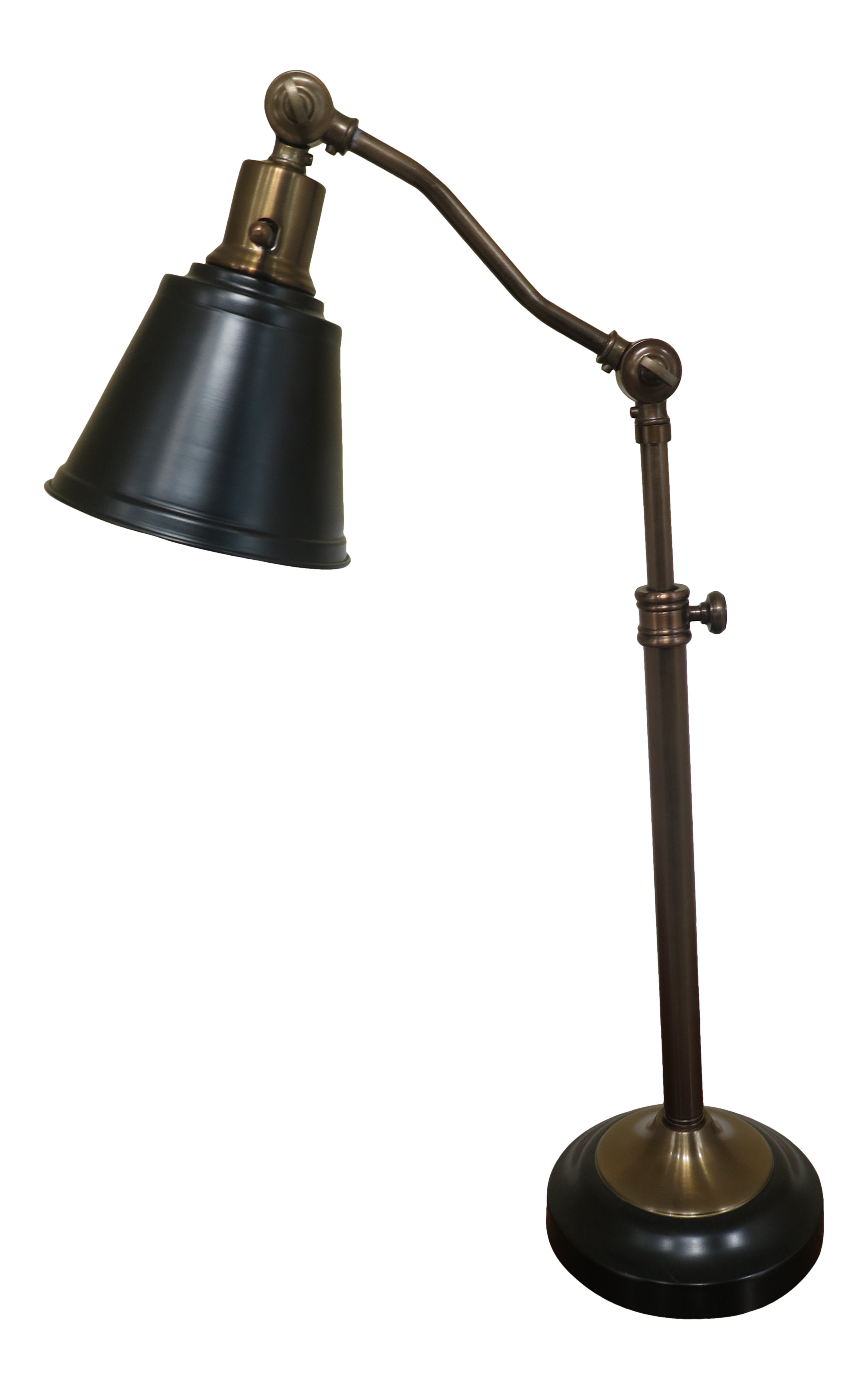 Brass Adjustable Height & Arm Industrial Desk Lamp Chairish