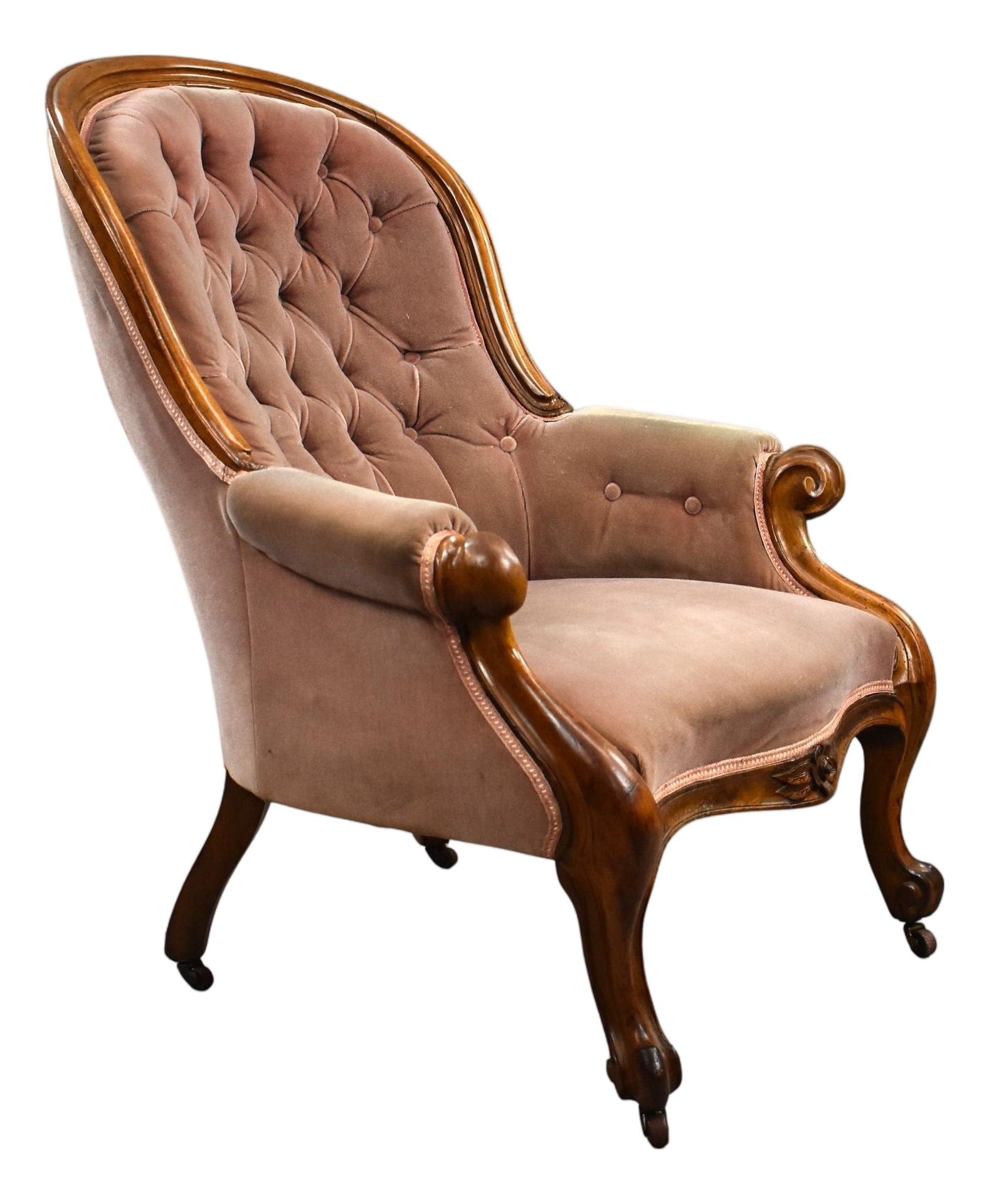 Victorian Walnut Armchair, 1870s