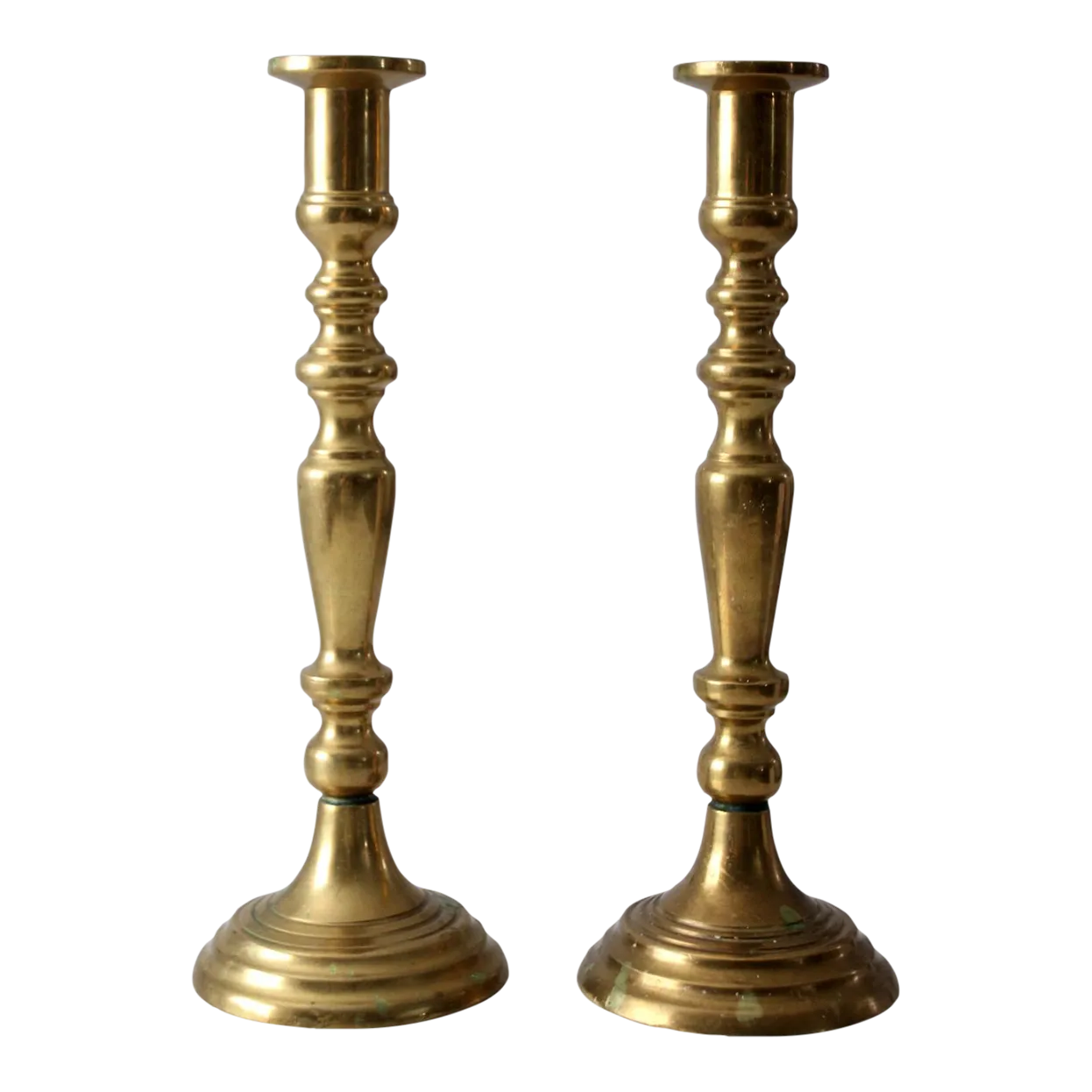 Antique Brass Candlestick Holders Pair Chairish