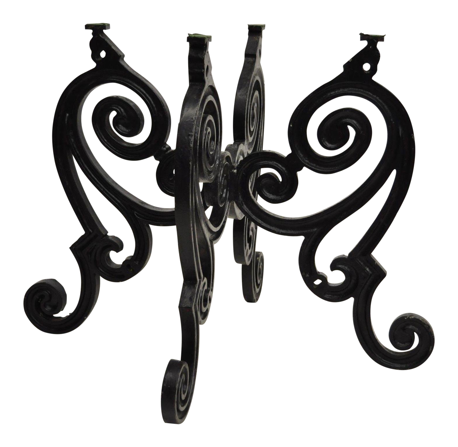 Cast Iron French Pastry Style Scrolling "Butterfly" Dining Table