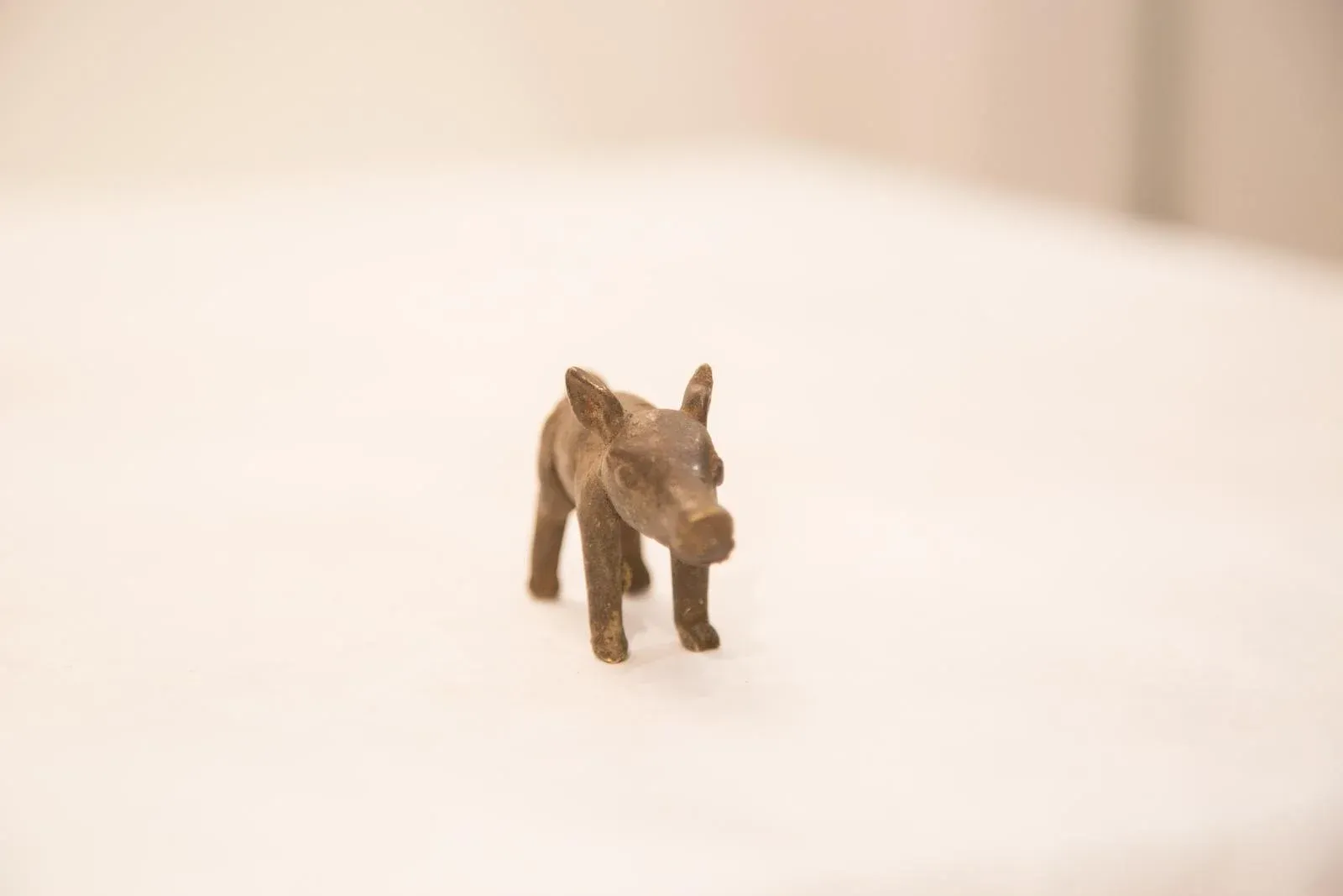 Vintage Dark Pig Bronze Gold Weight