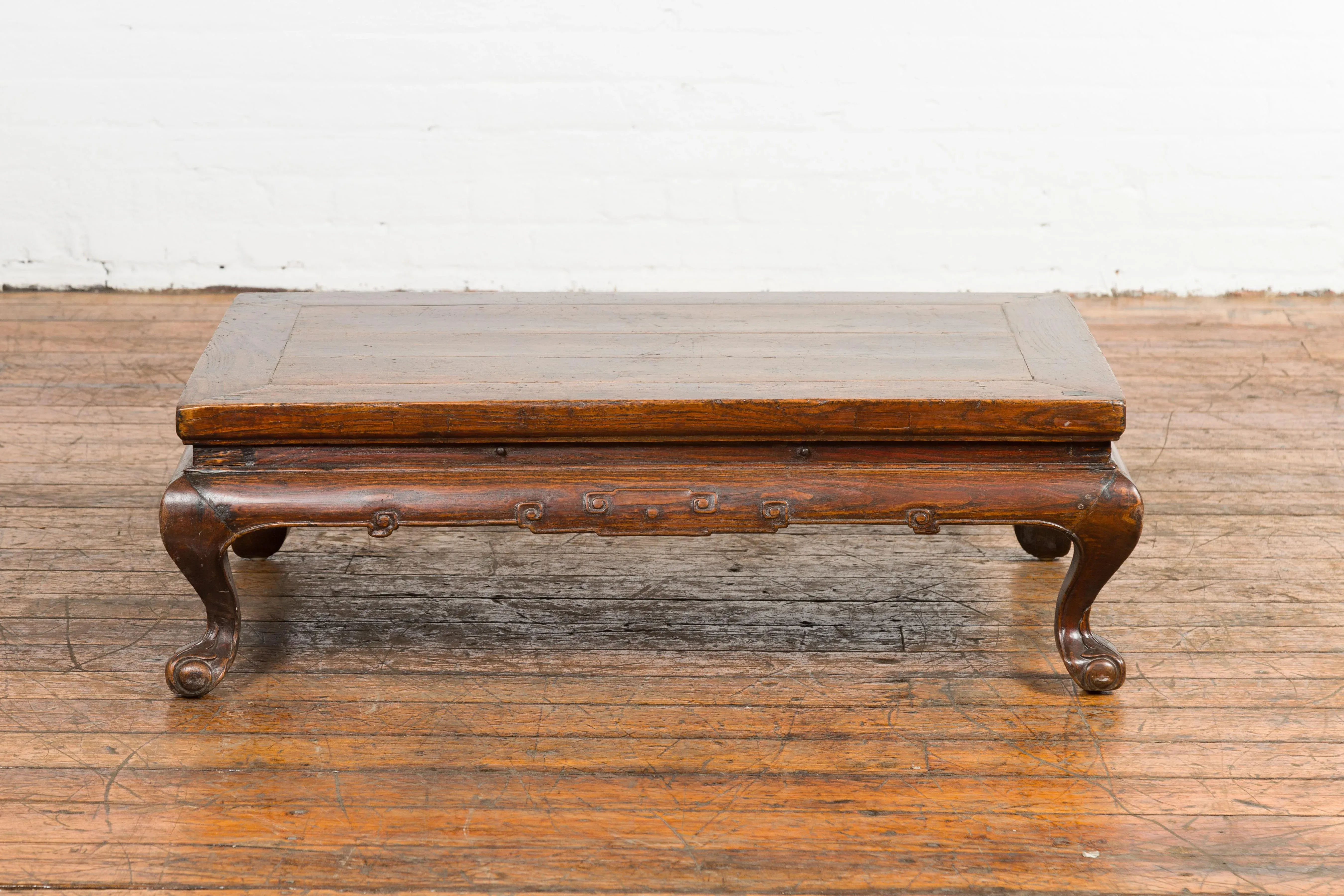 Antique Low Rectangular Coffee Table with Arched Legs Chairish