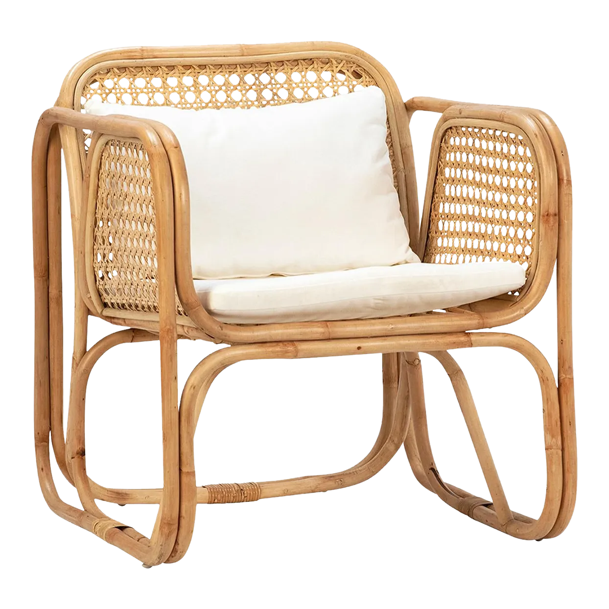 Classic Cane & Bamboo Arm Chair Chairish