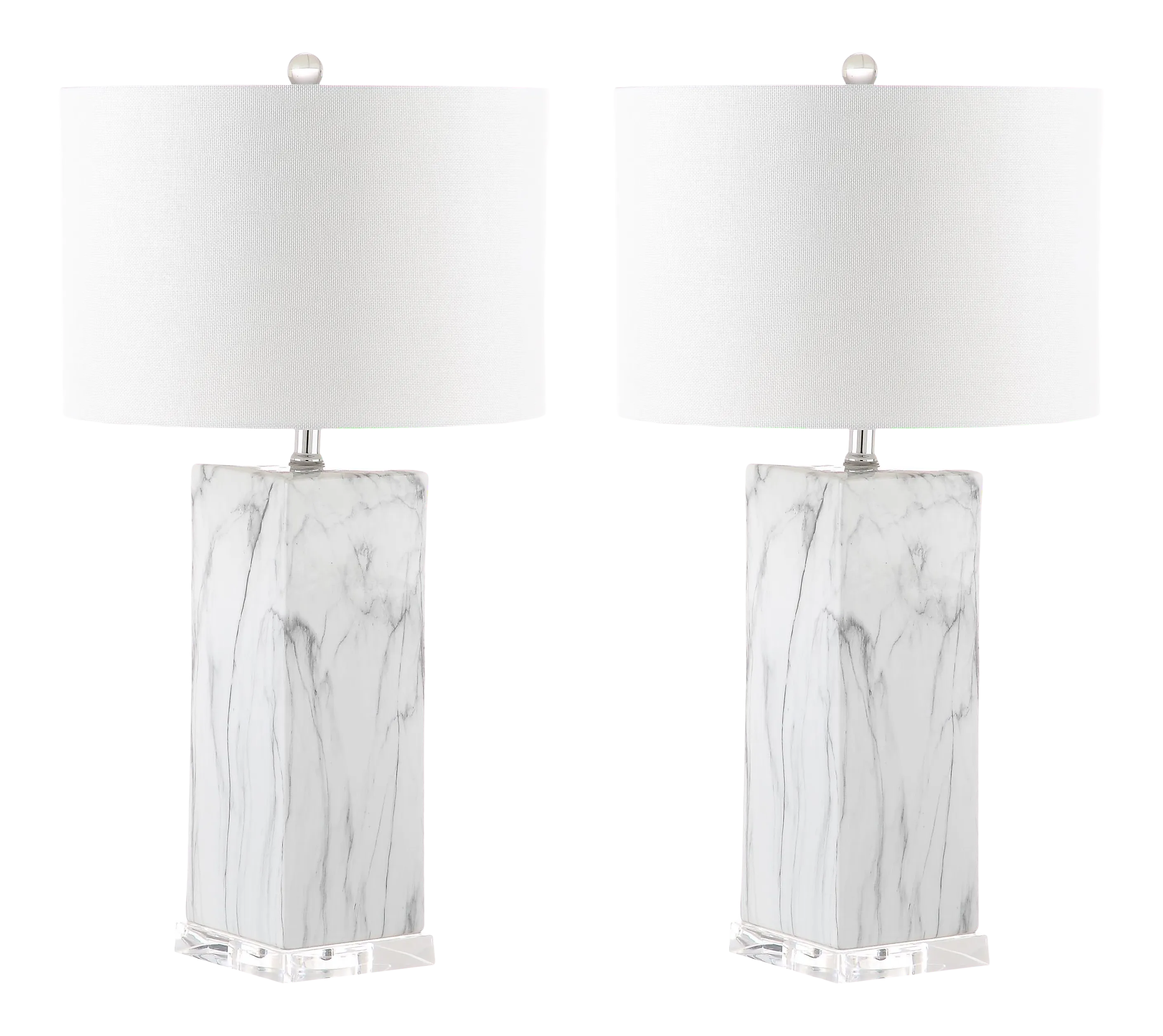 Marble Table Lamp in Black & White Marble a Pair Chairish