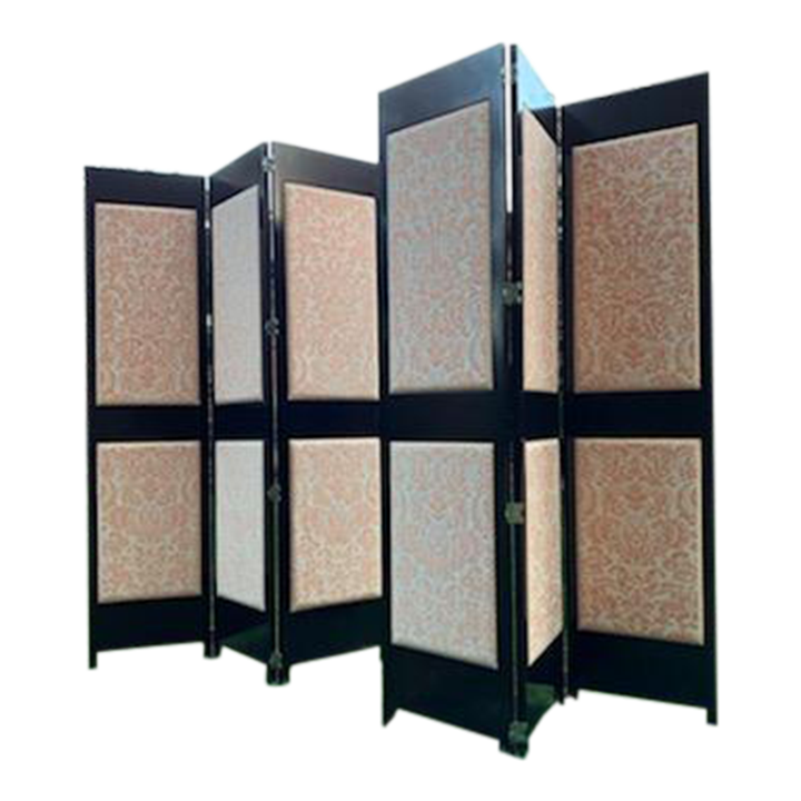 2010s Contemporary Solid Mahogany Three Panel Room Dividers With