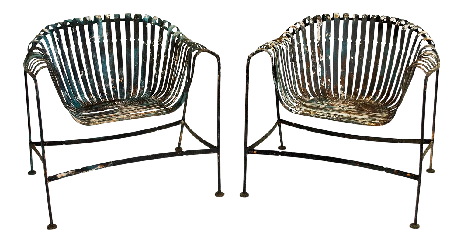 Francois Carre Inspired French Garden Chairs by Woodard Chairish