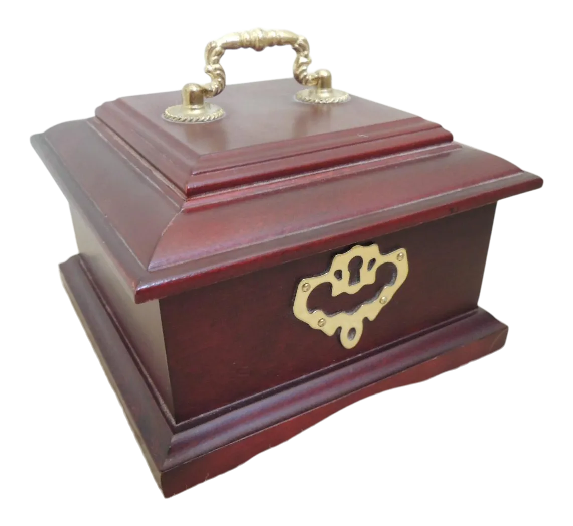 Mahogany Wood Jewelry Box Chairish