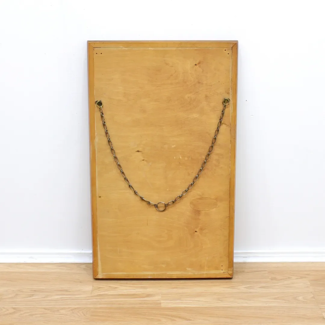 Mid Century Walnut & Oak Wall Mirror