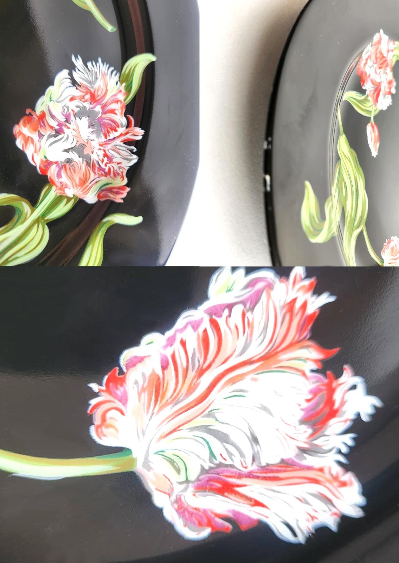 Tiffany & Co. Mrs. Delany's Flowers 黒皿 Tiffany, Mrs Delany's Flowers | Replacements, Ltd.