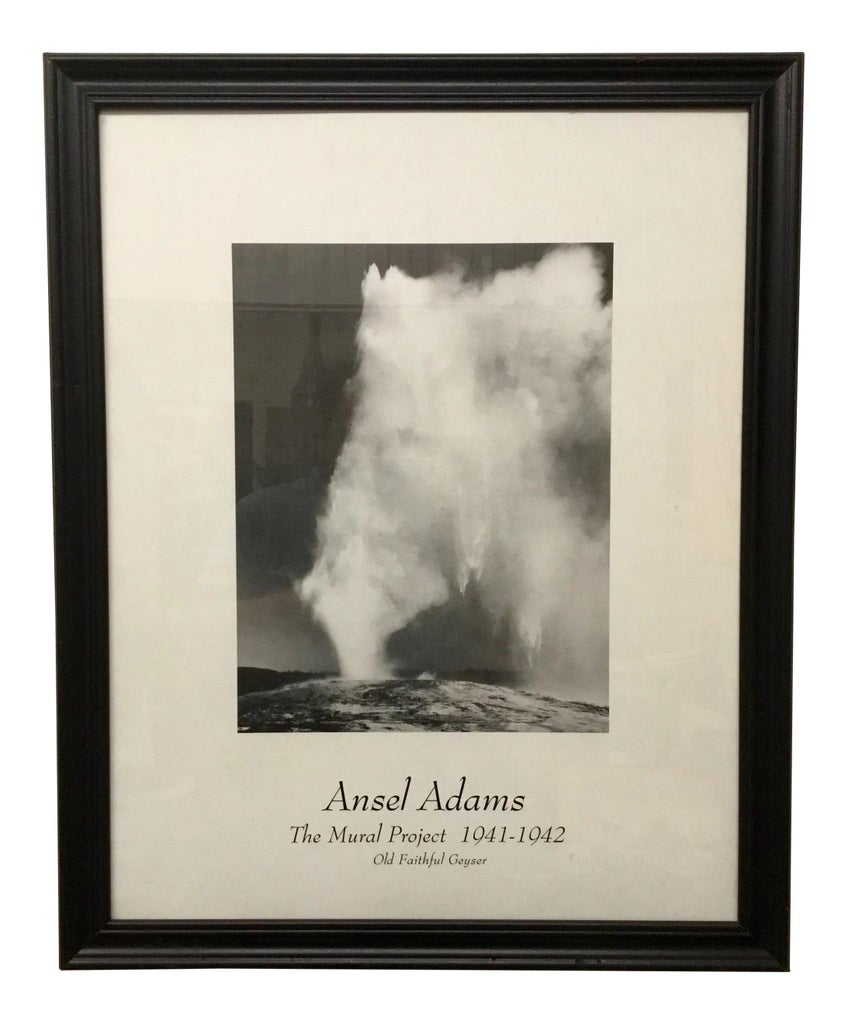 Ansel Adams Large Scale Print Old Faithful Geyser