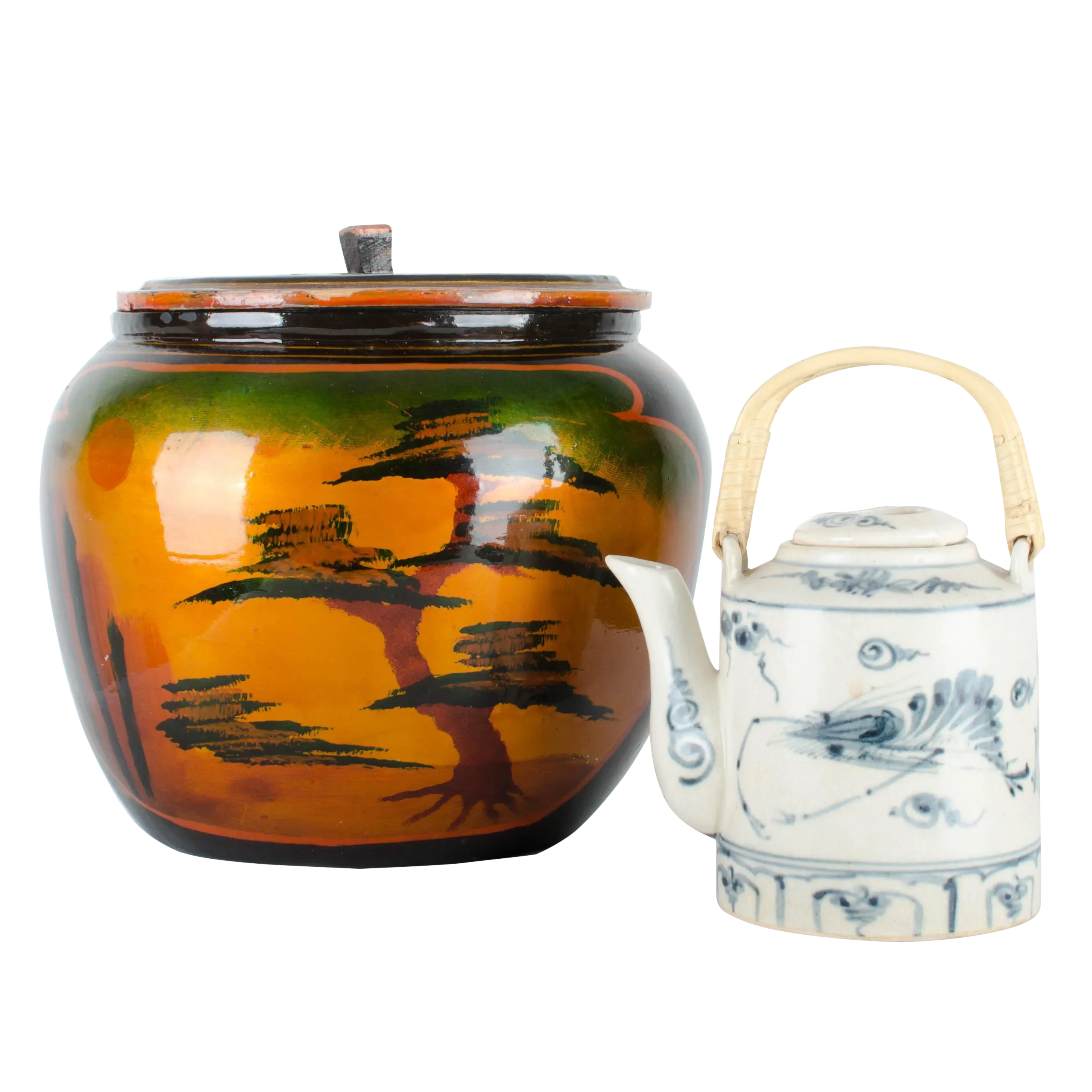 Japanese Lacquer Padded Teapot Caddy Chairish