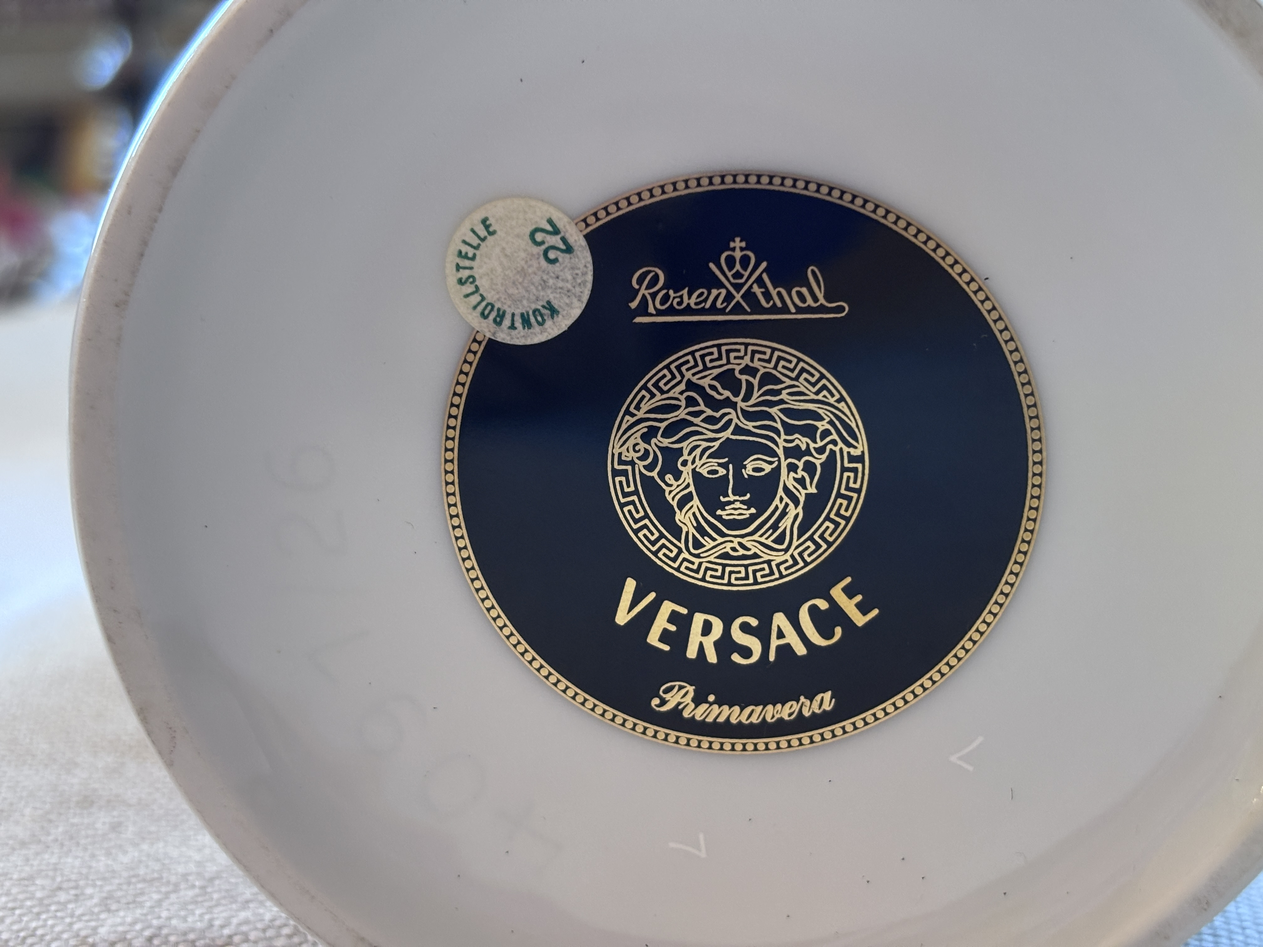 Rosenthal Versace Primavera Porcelain Trumpet Vase | Chairish