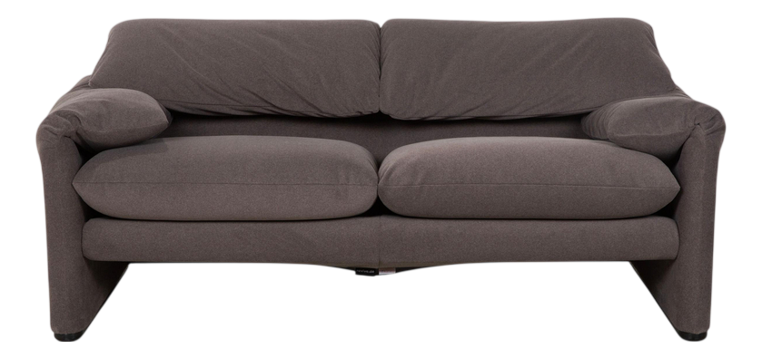 Maralunga 2-Seater Sofa in Grey Fabric from Cassina
