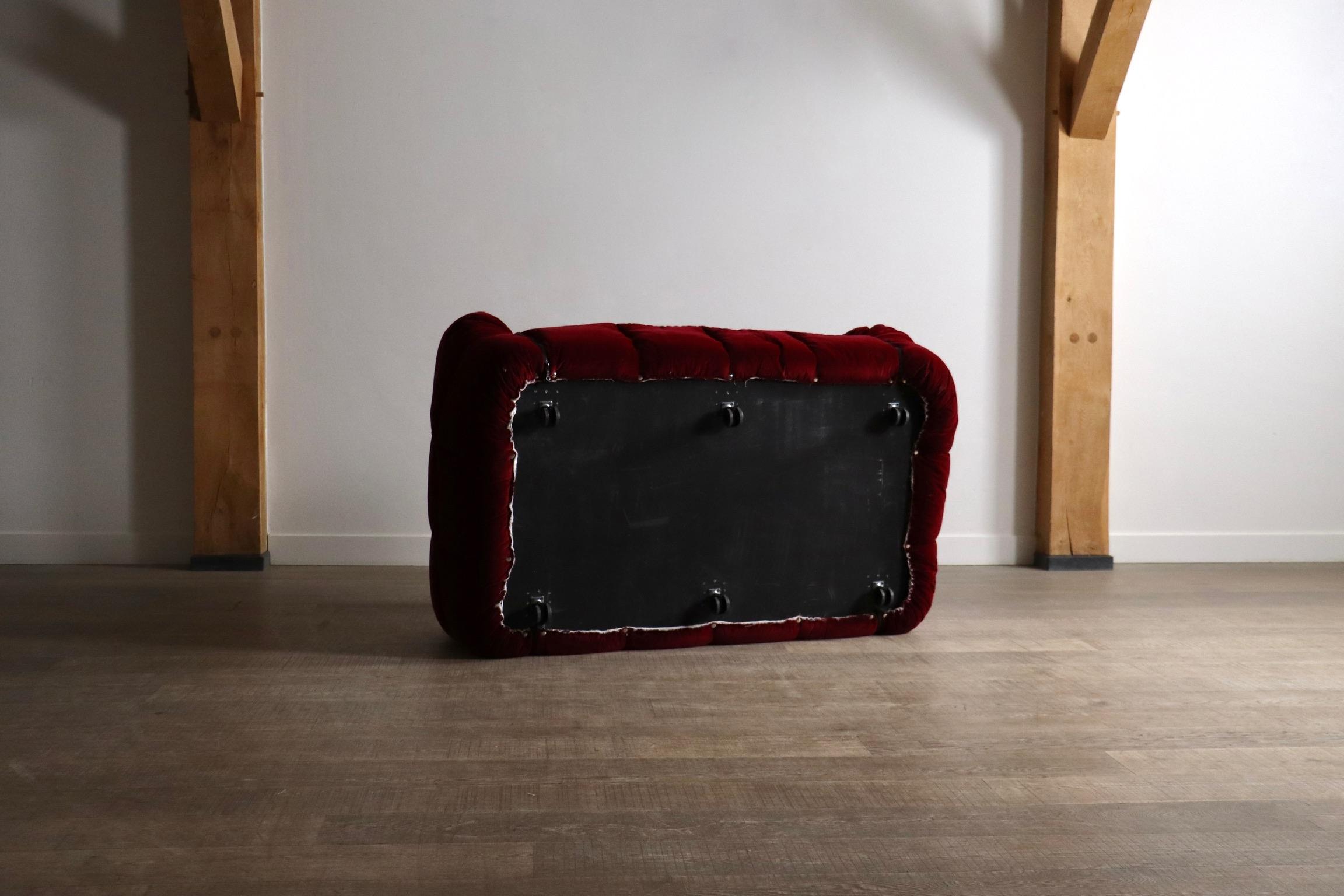 Strips Sofa in Velvet by Cini Boeri for Arflex, Italy, 1968