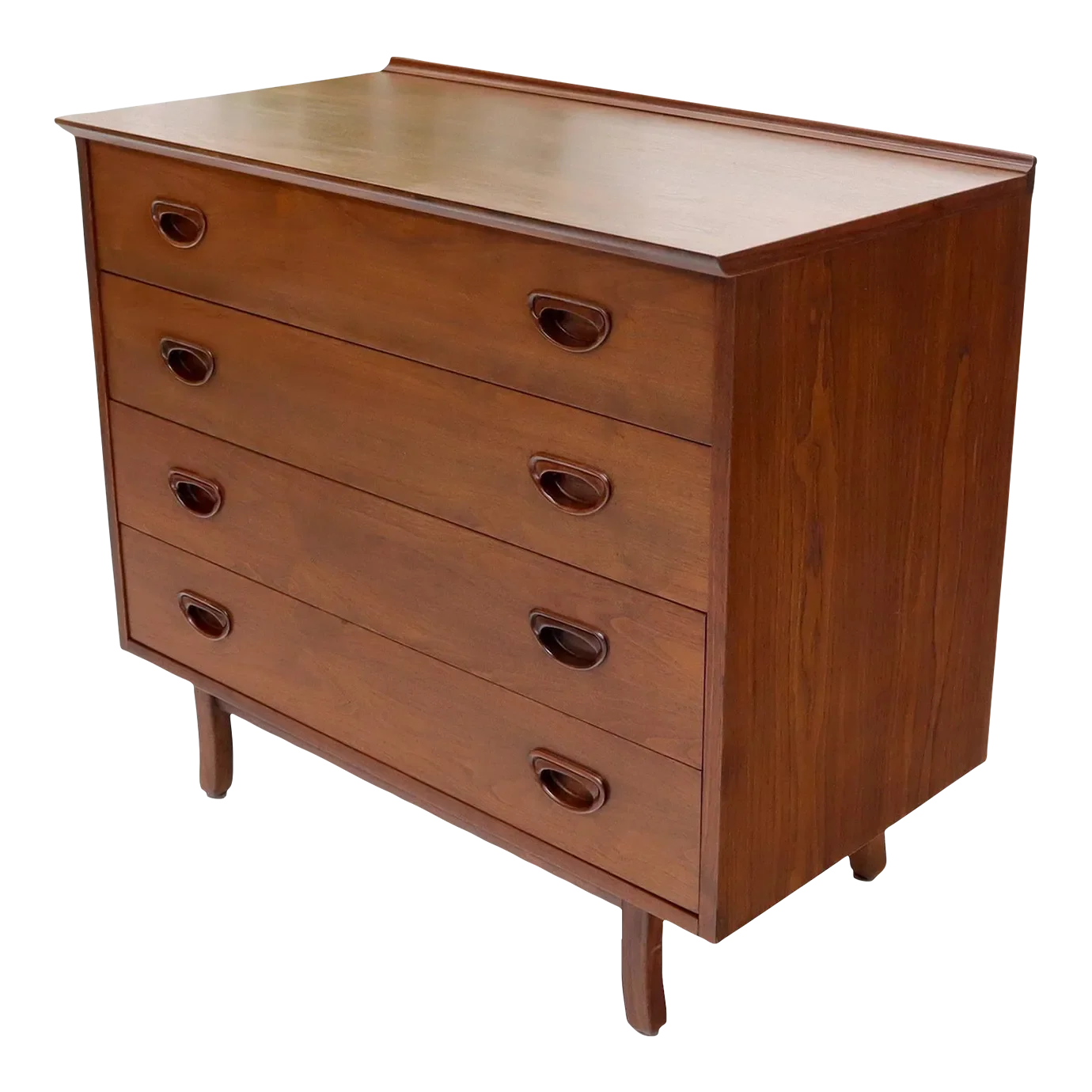 Oiled Walnut 4 Drawers Back Splash Bachelor Chest Dresser Chairish