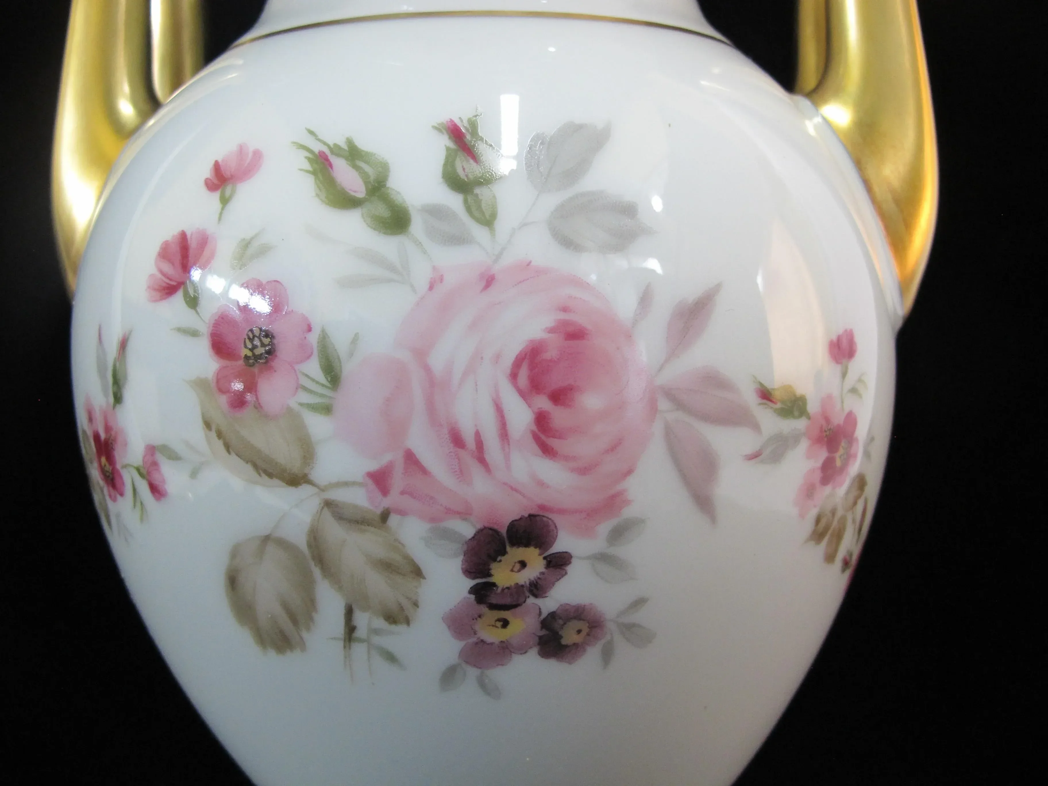 Hutscehnreuther German Hand Painted Porcelain Urn Shaped Floral Vase main image 5