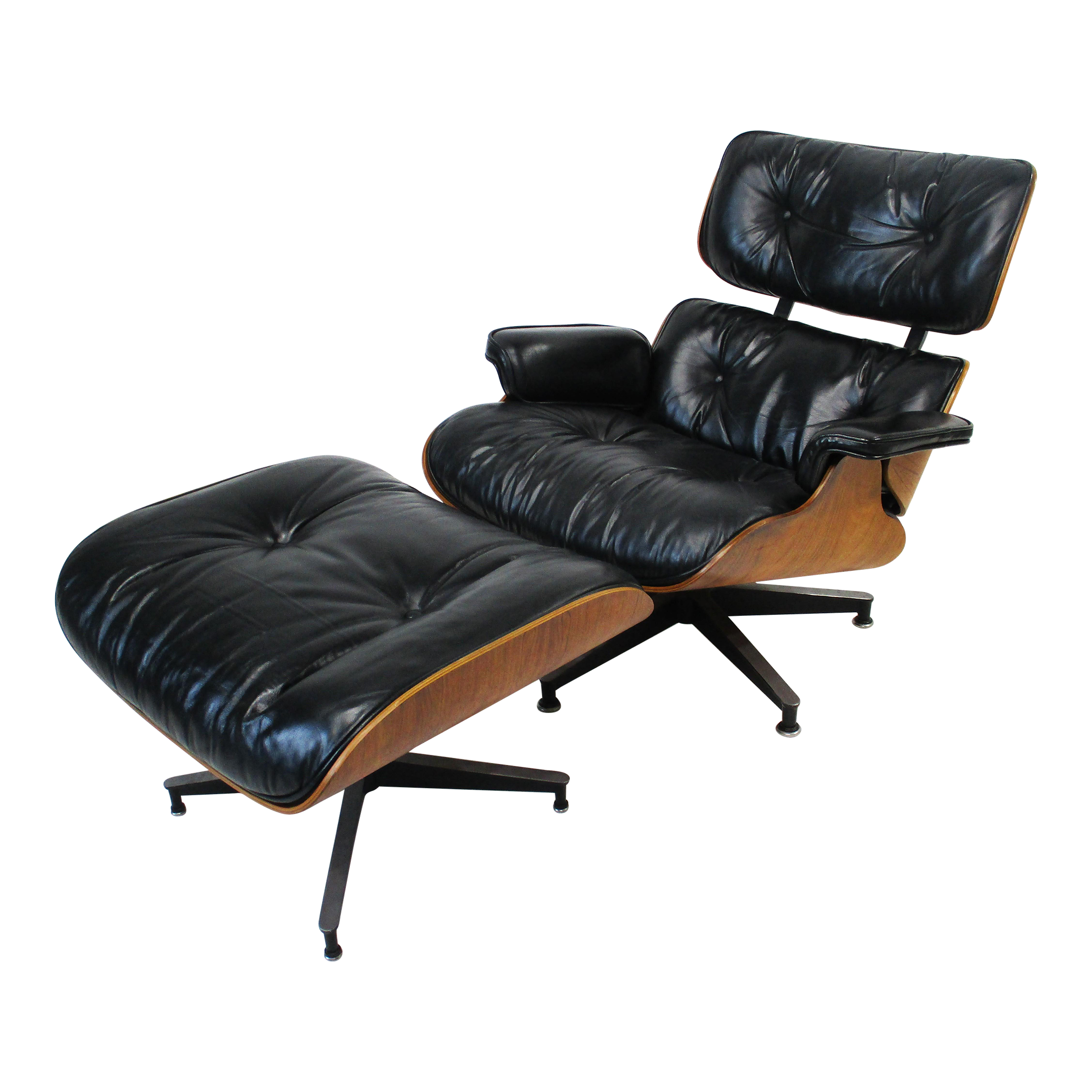 Eames Rosewood Leather 670 Lounge Chair W/ Ottoman Herman Miller