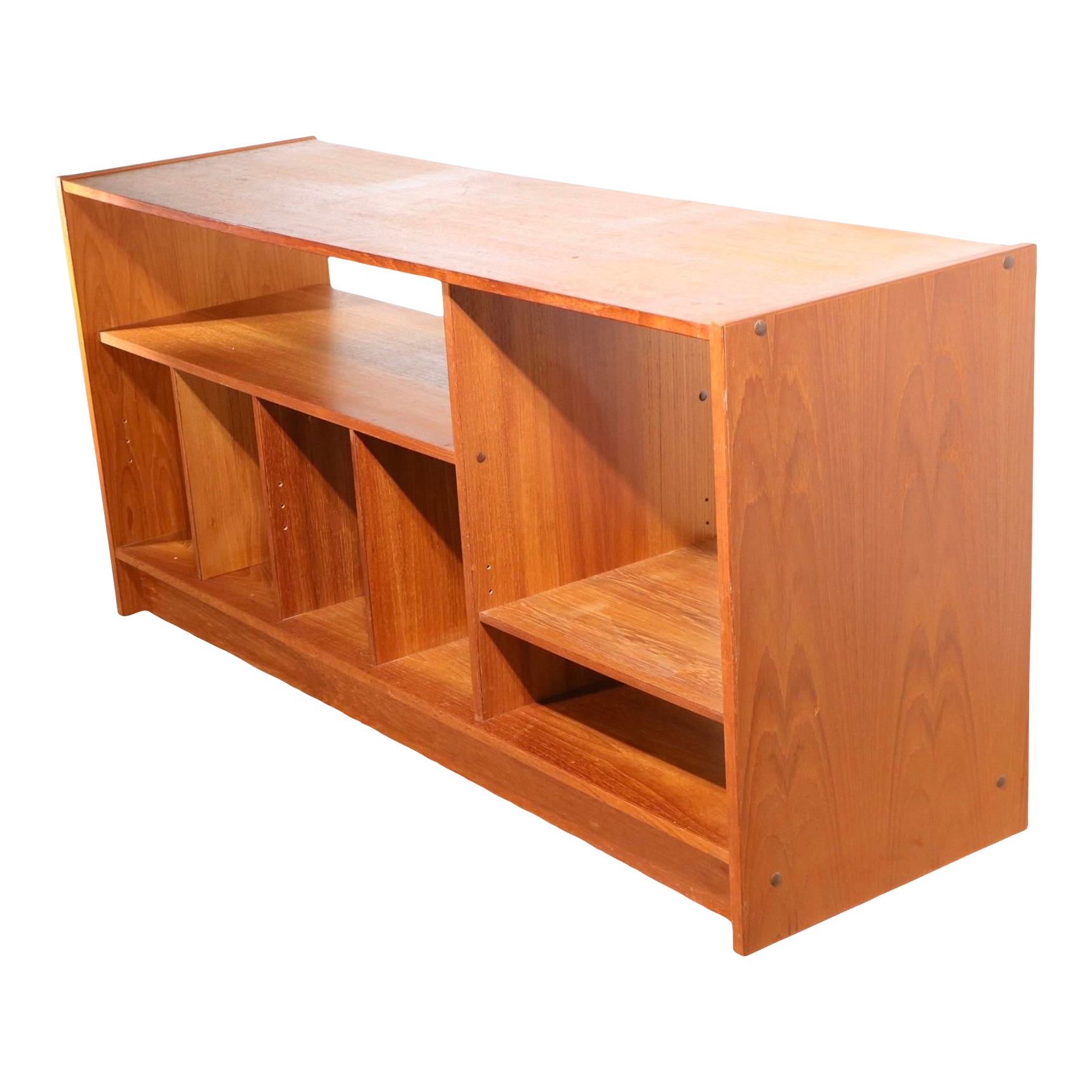 Danish Mid Century Modern Teak Veneer Media Center Storage