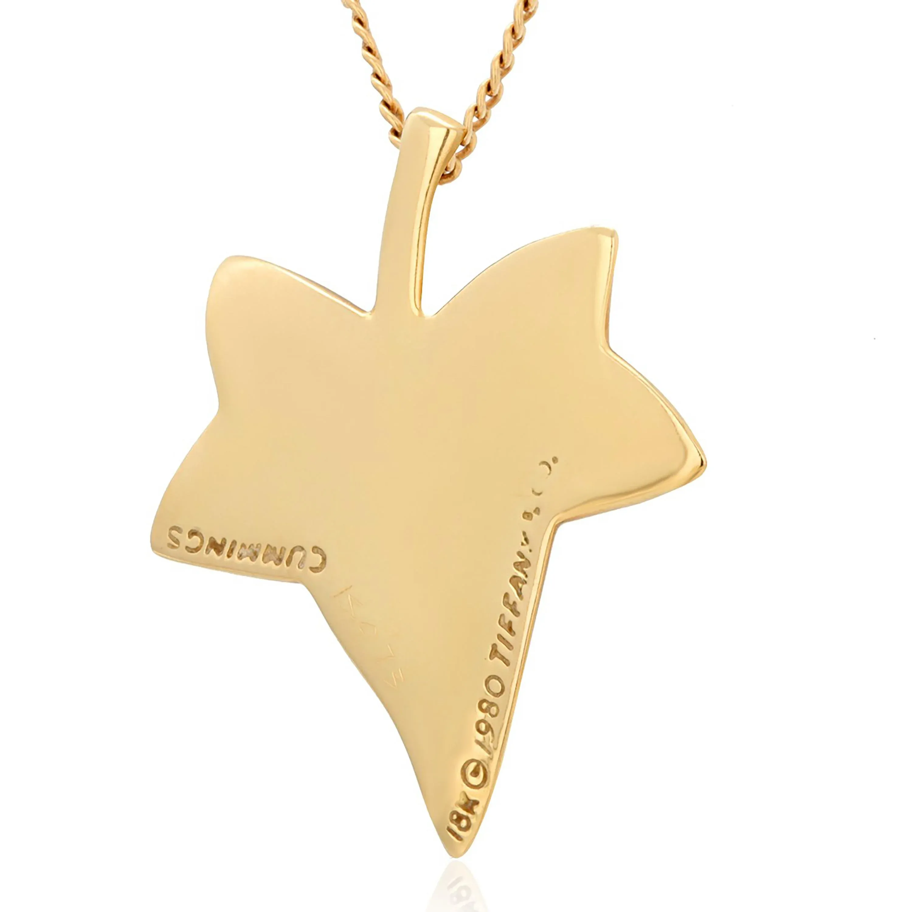 Vintage 18 Karat Yellow Gold Tiffany & Co Angela Cummings Leaf