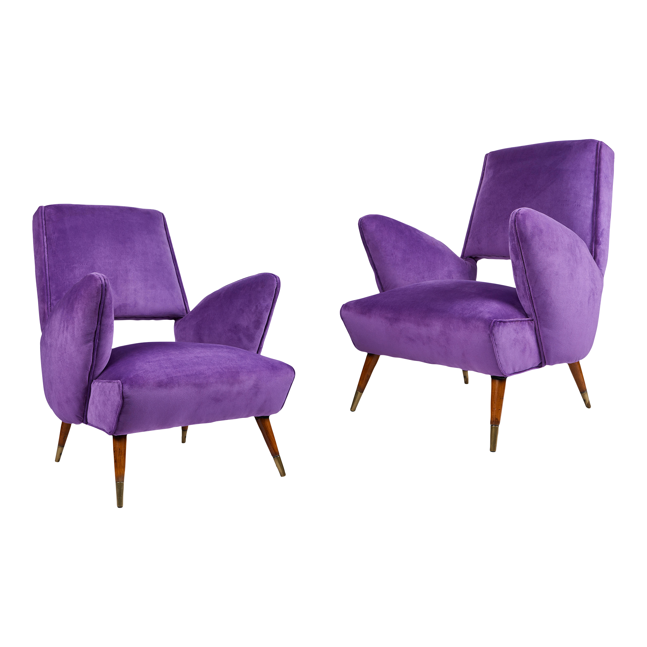 Pair of Italian Mid Century Chairs by Giovanni