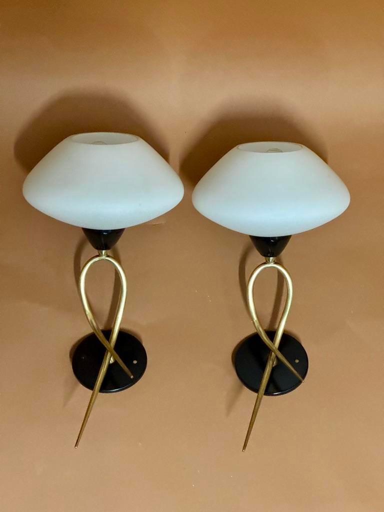 Wall Lights from Lunel House, France, 1950, Set of 2