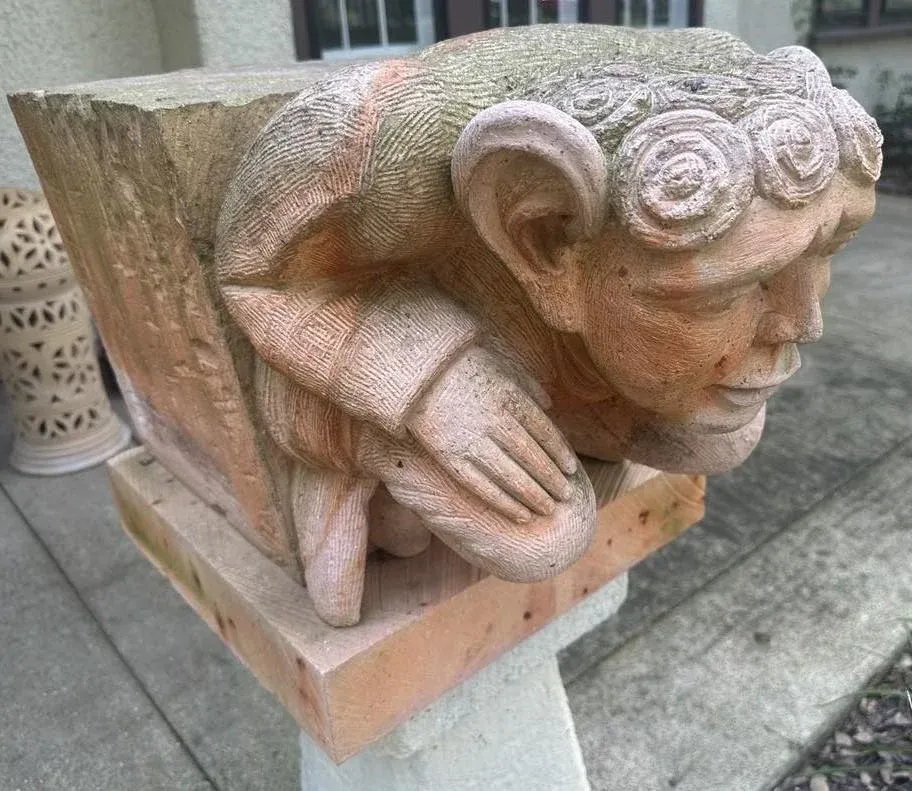 Cantera Stone Gargoyle Sculpture From Guanajuato, Mexico
