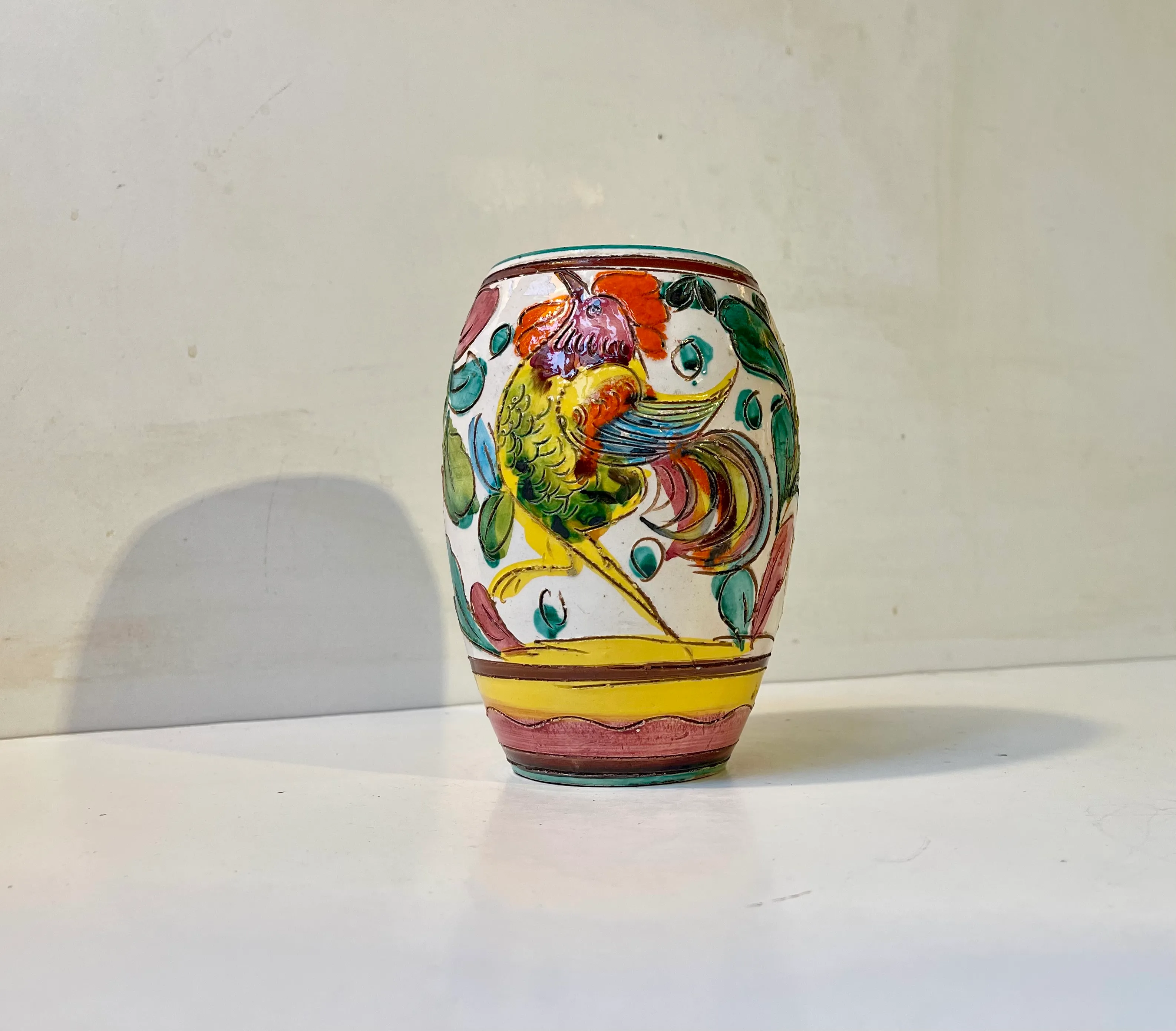 置物 1960s HMV Hungary Majolica Spiral Vase vintage-italian-hand-glazed-