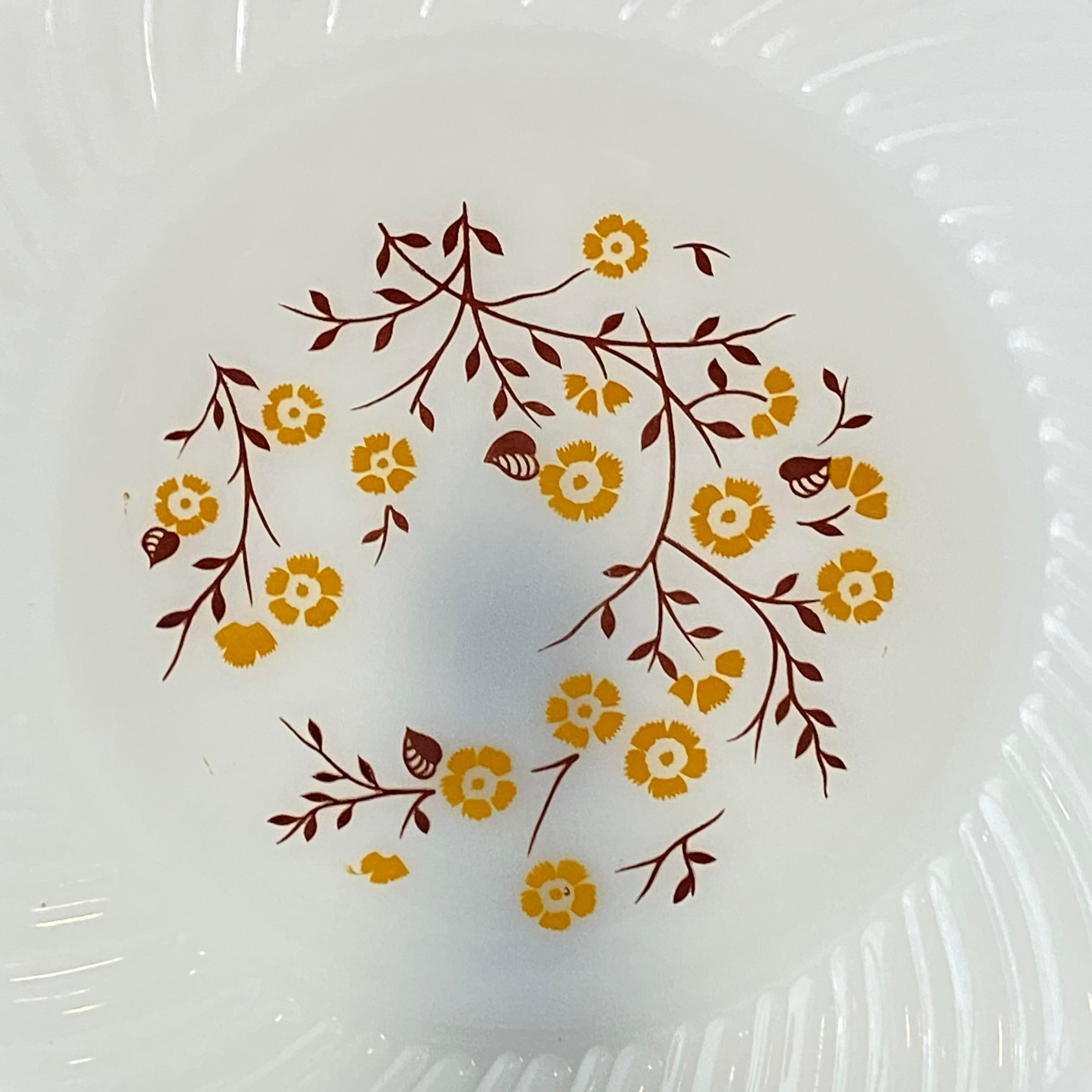 1960s Termocrisa Mexican Milk Glass Dinner Plates Set of 6