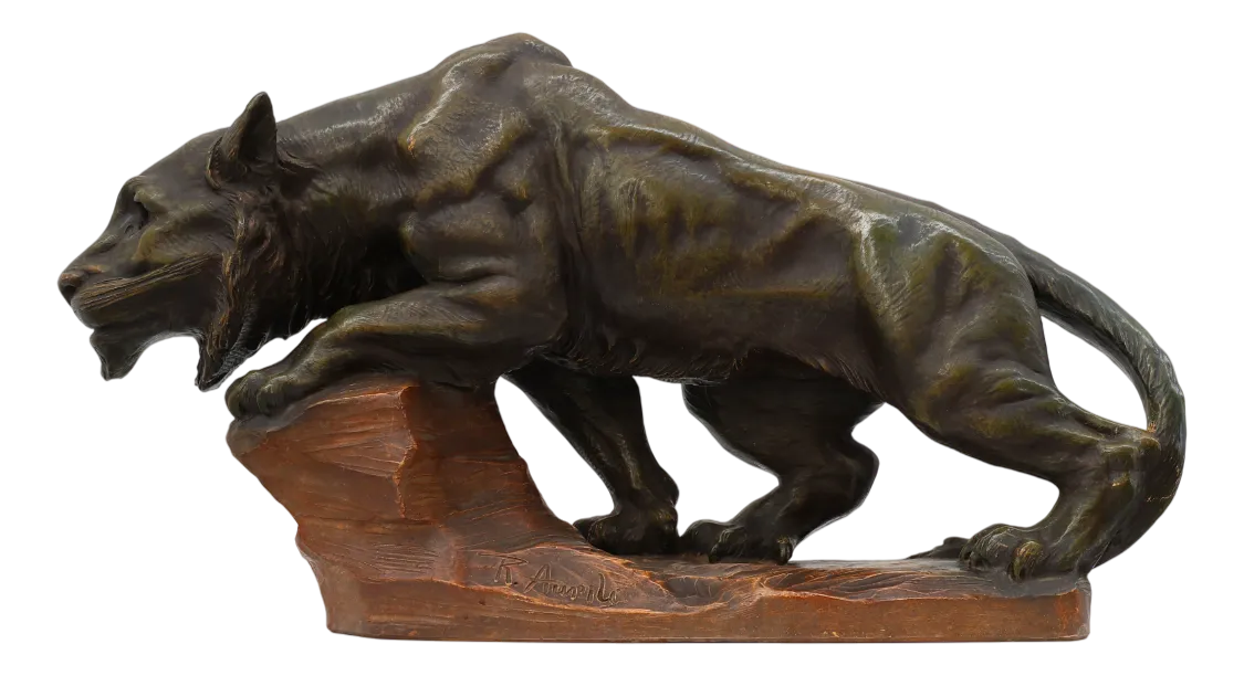 Large Terracotta Statue of a Lion from Richard Aurili, Italy
