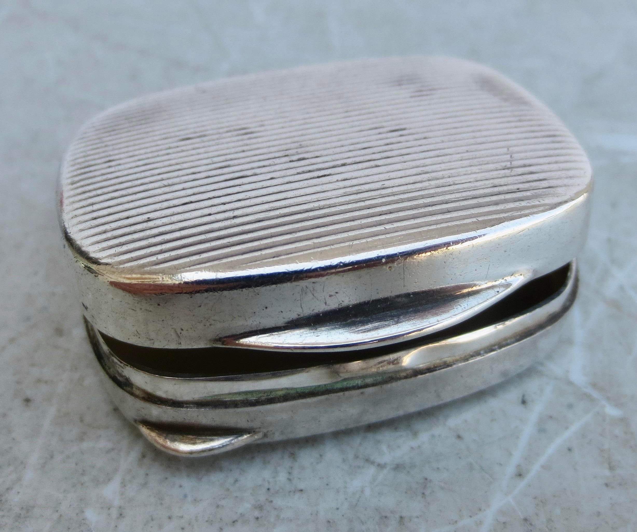 Vintage Tiffany Co. Sterling Silver Egg Shape Pill Box (FREE SHIPPING)  #7260