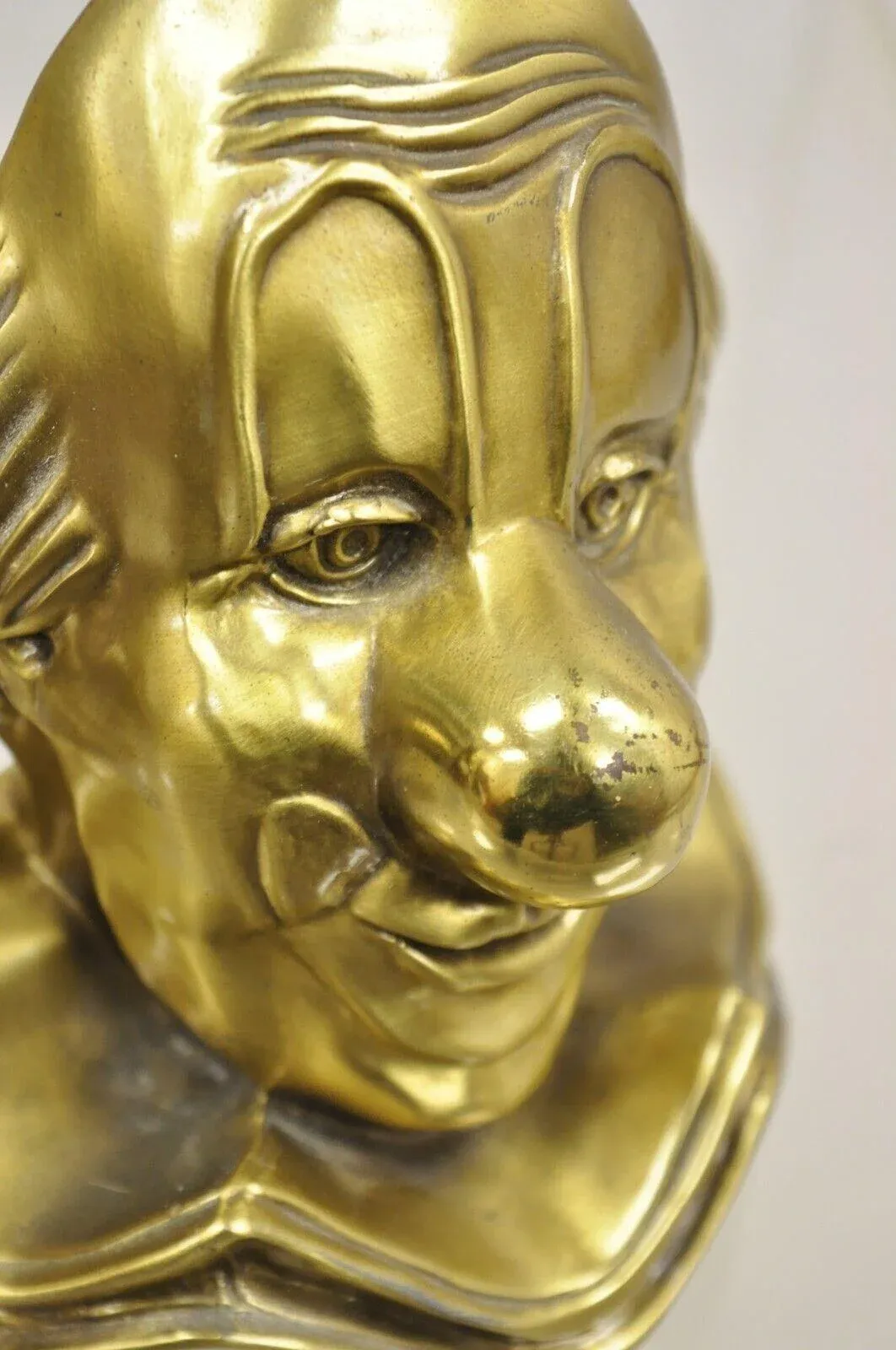 1940 Brass Clown Head Bookends クラウンヘッド 1940 Brass Clown Head Bookends クラウンヘッド