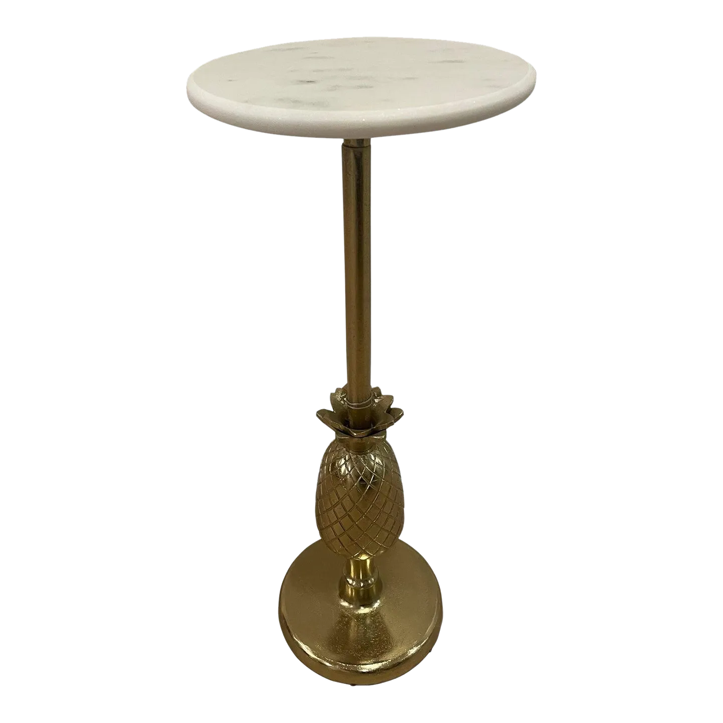 Modern White Marble Drink Table | Chairish