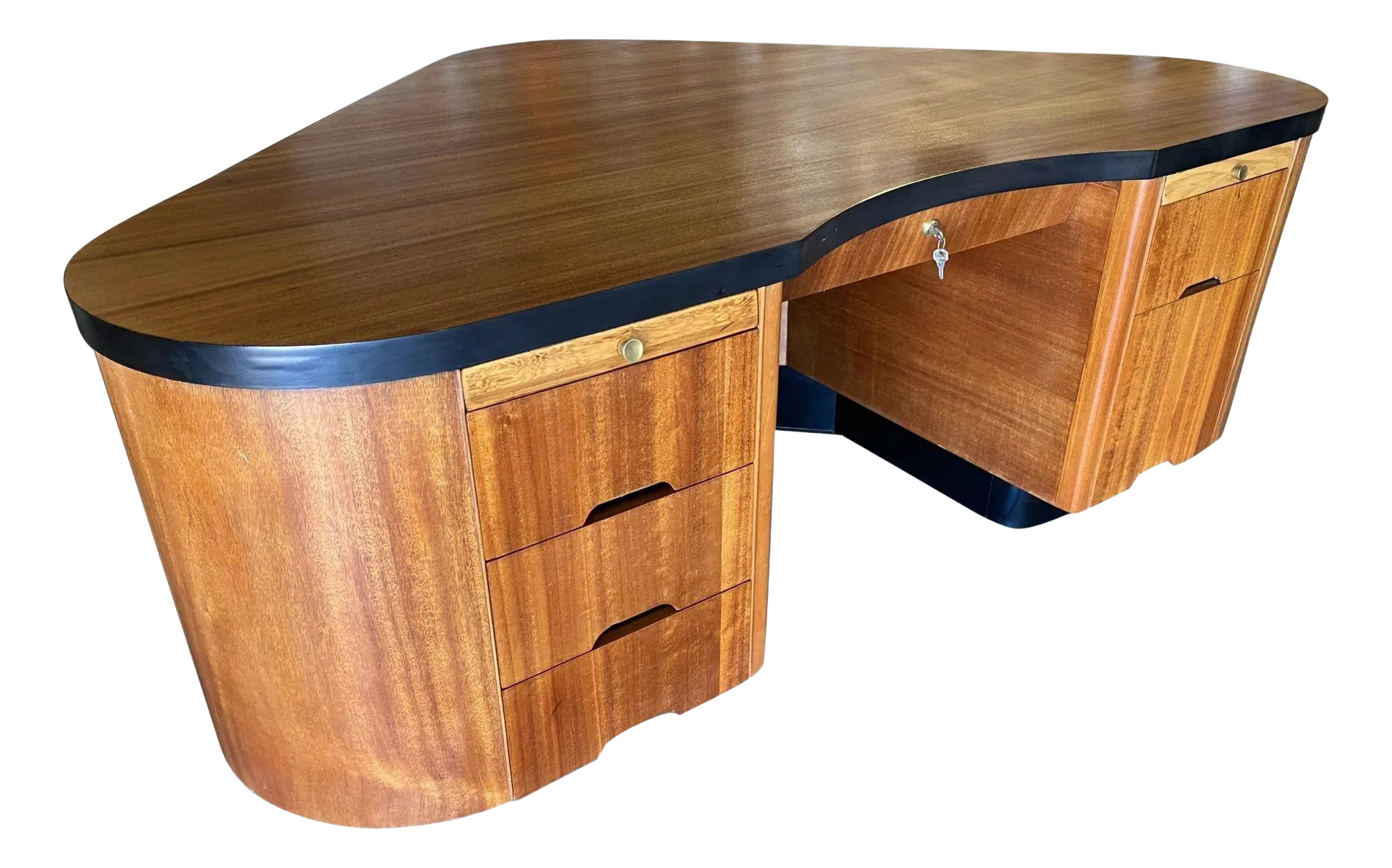 1940s California Art Deco Fletcher Aviation Executive Desk by Frank Fletcher