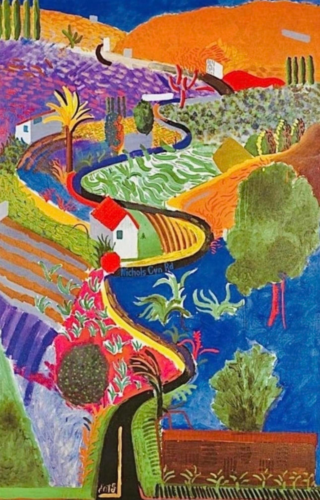Original David Hockney Nichols Canyon Exhibition Poster Denmark