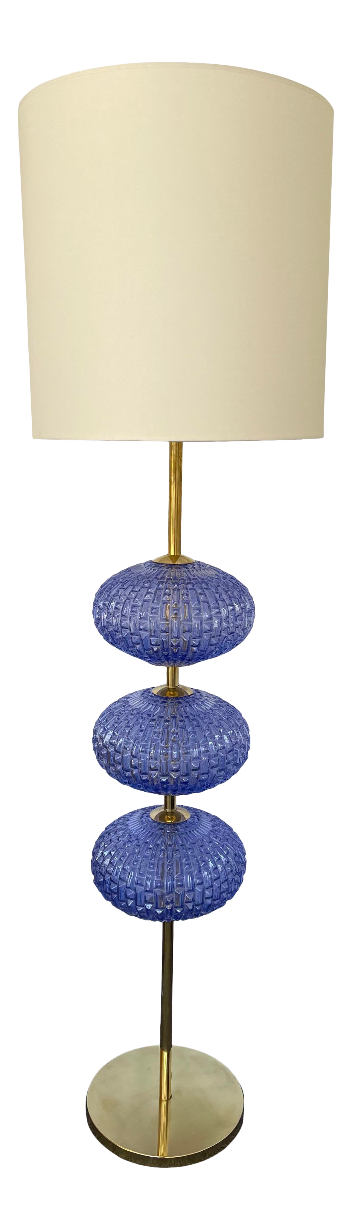 Blue glass cheap floor lamp