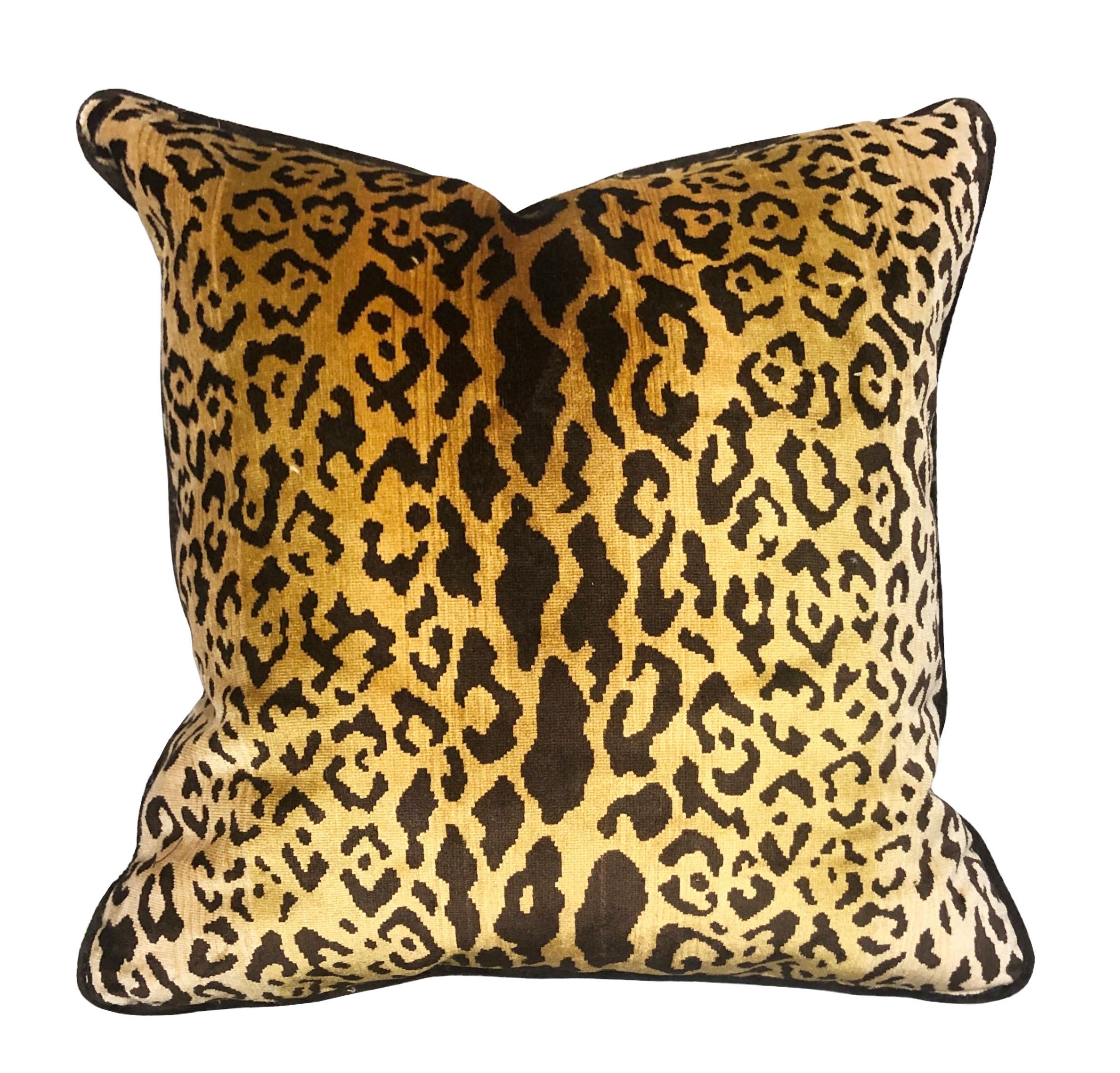 Scalamandre top leopard pillow