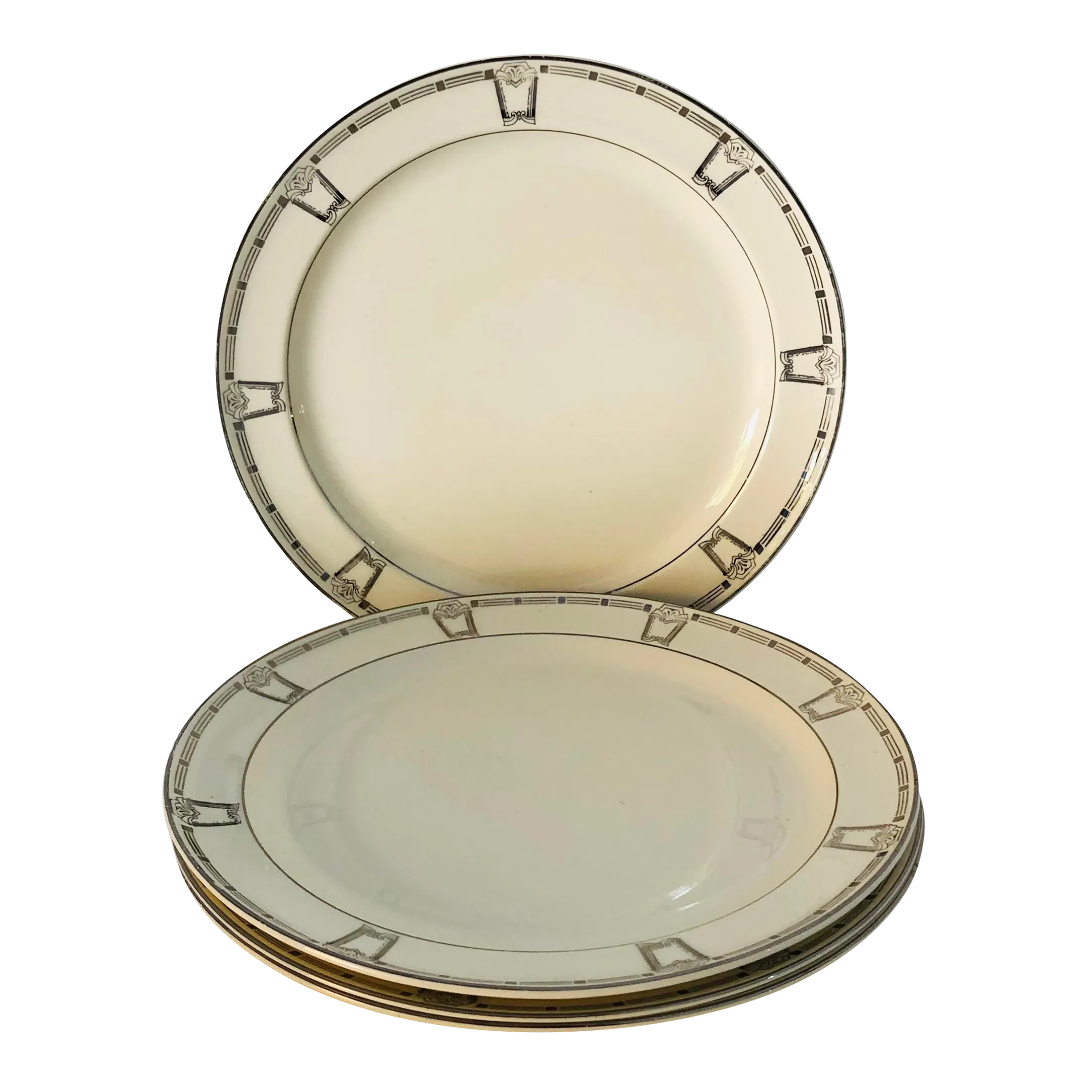 Vintage Art Deco Style Taylor Smith China Luncheon Plates