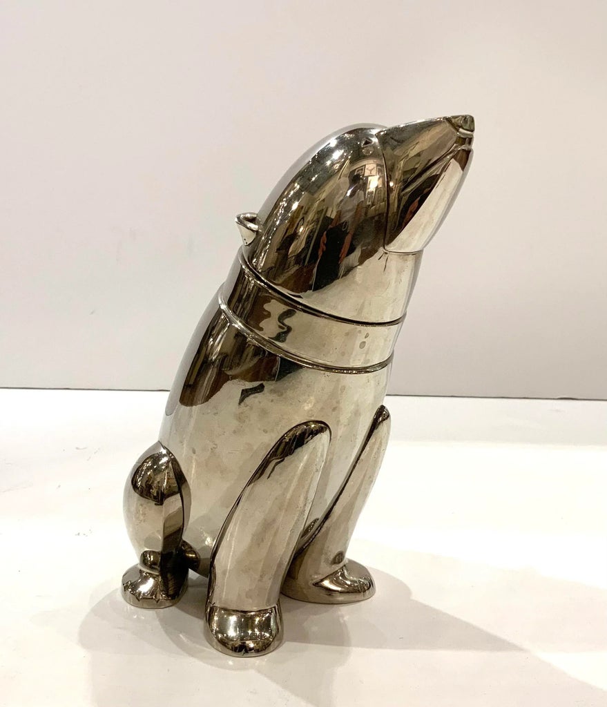 1950s Plated Silver Polar Bear Cocktail Shaker | Chairish