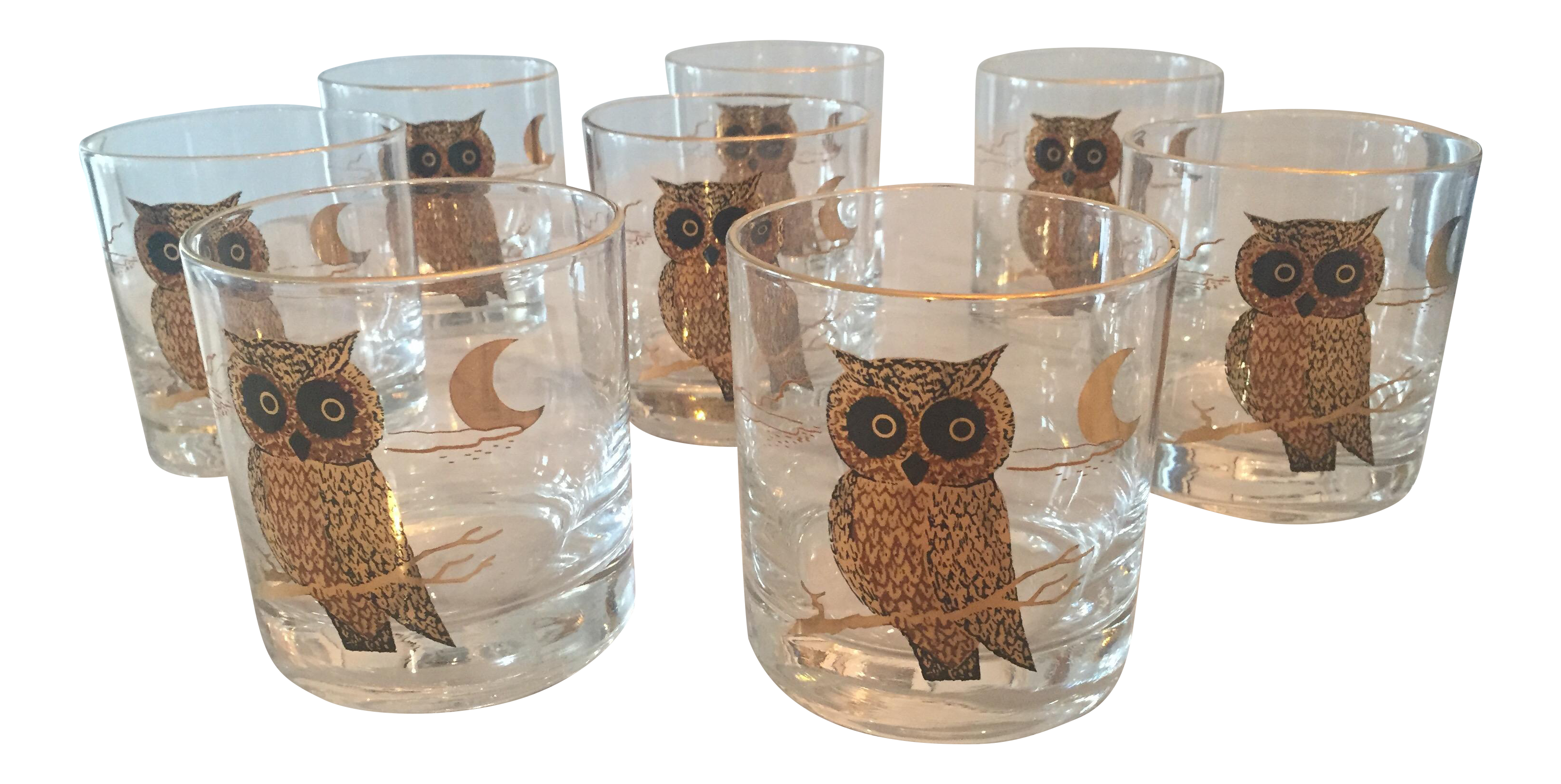 vintage owl glasses