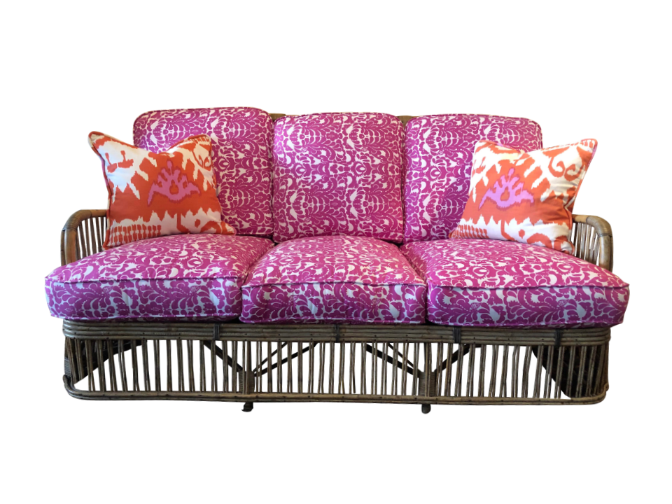 Vintage Rattan Settee Chairish