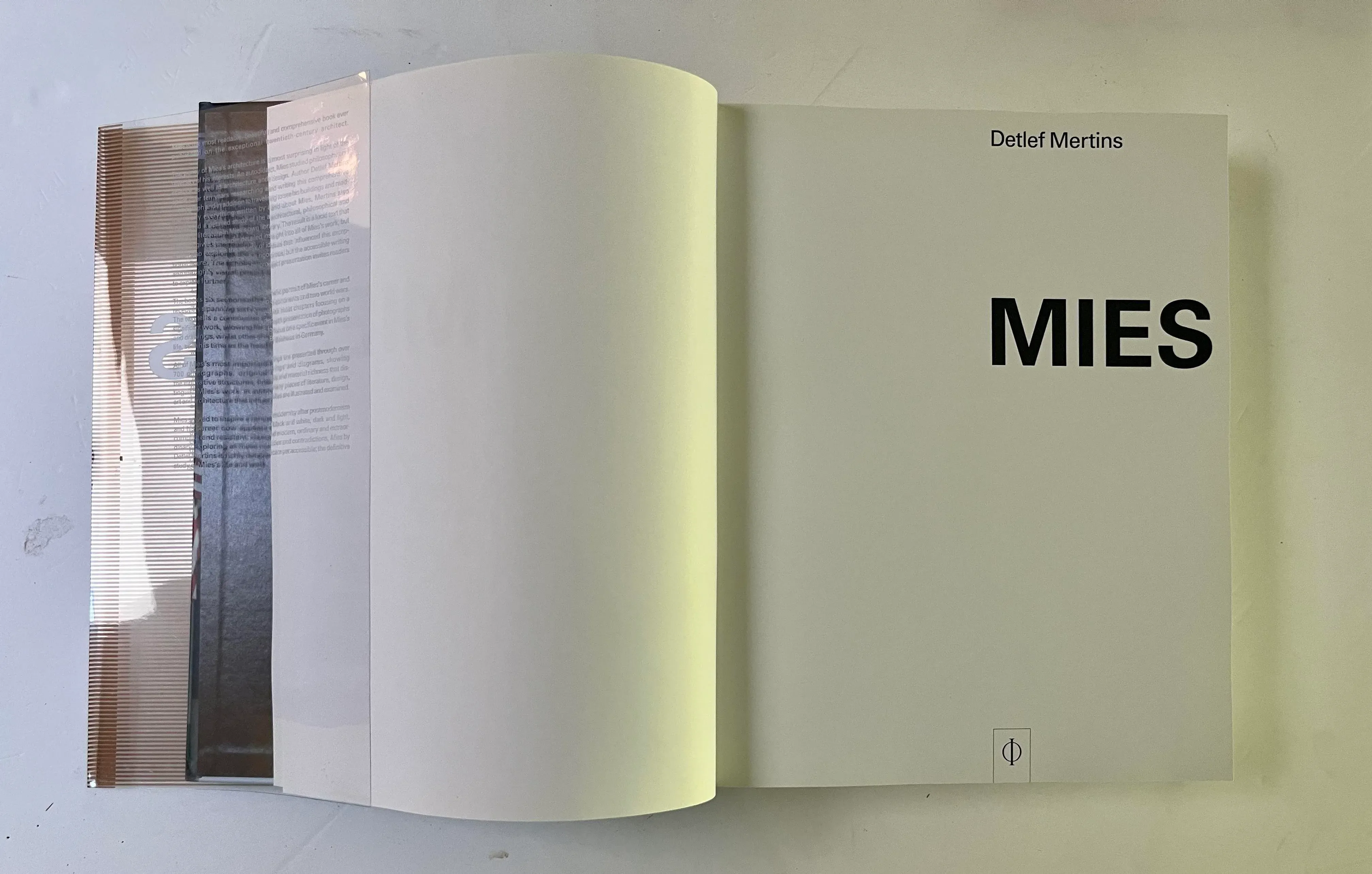 Mies (Ludwig Mies Van Der Rohe) by Detlef Mertins, Phaidon | Chairish