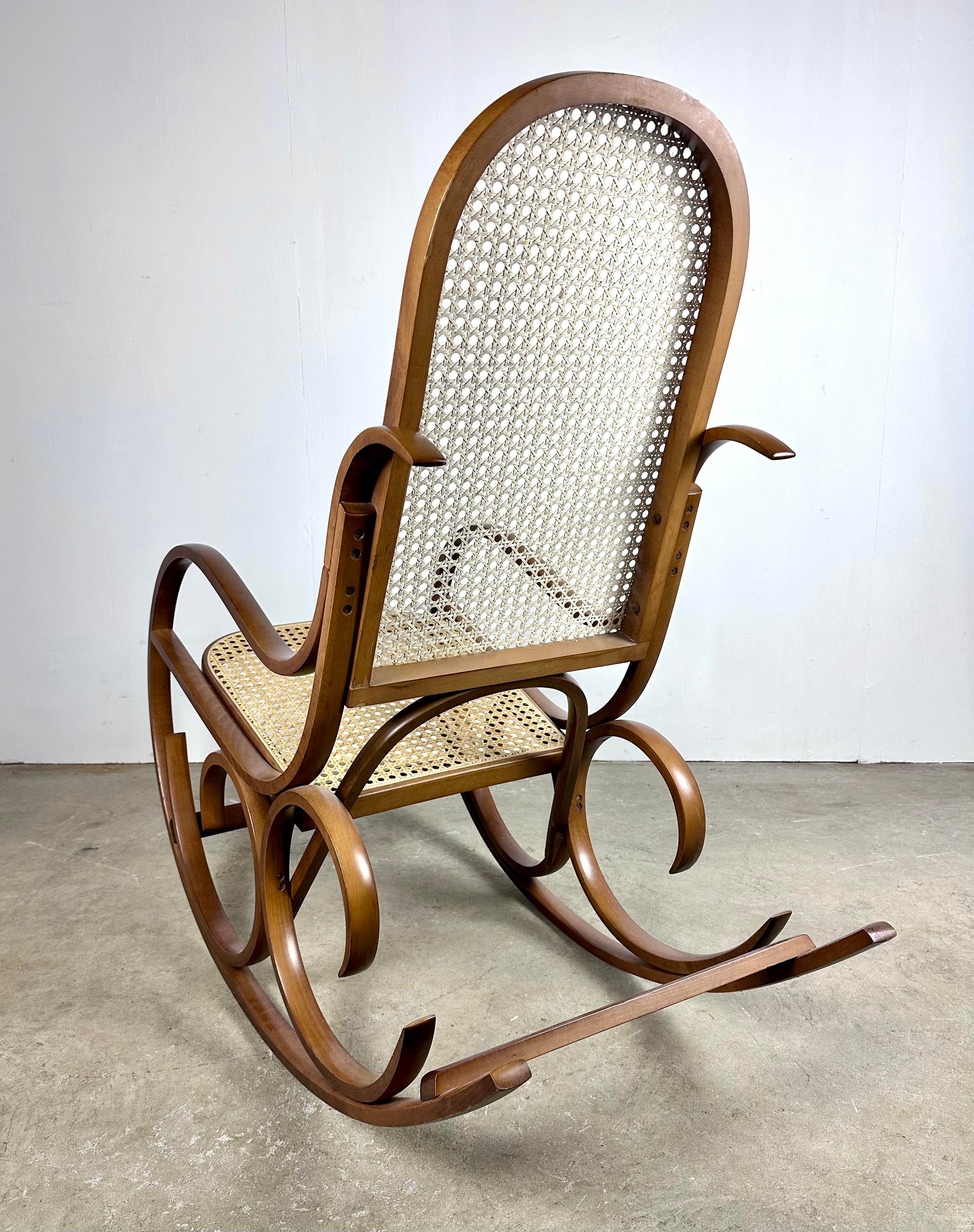 Bentwood cane rocking discount chair