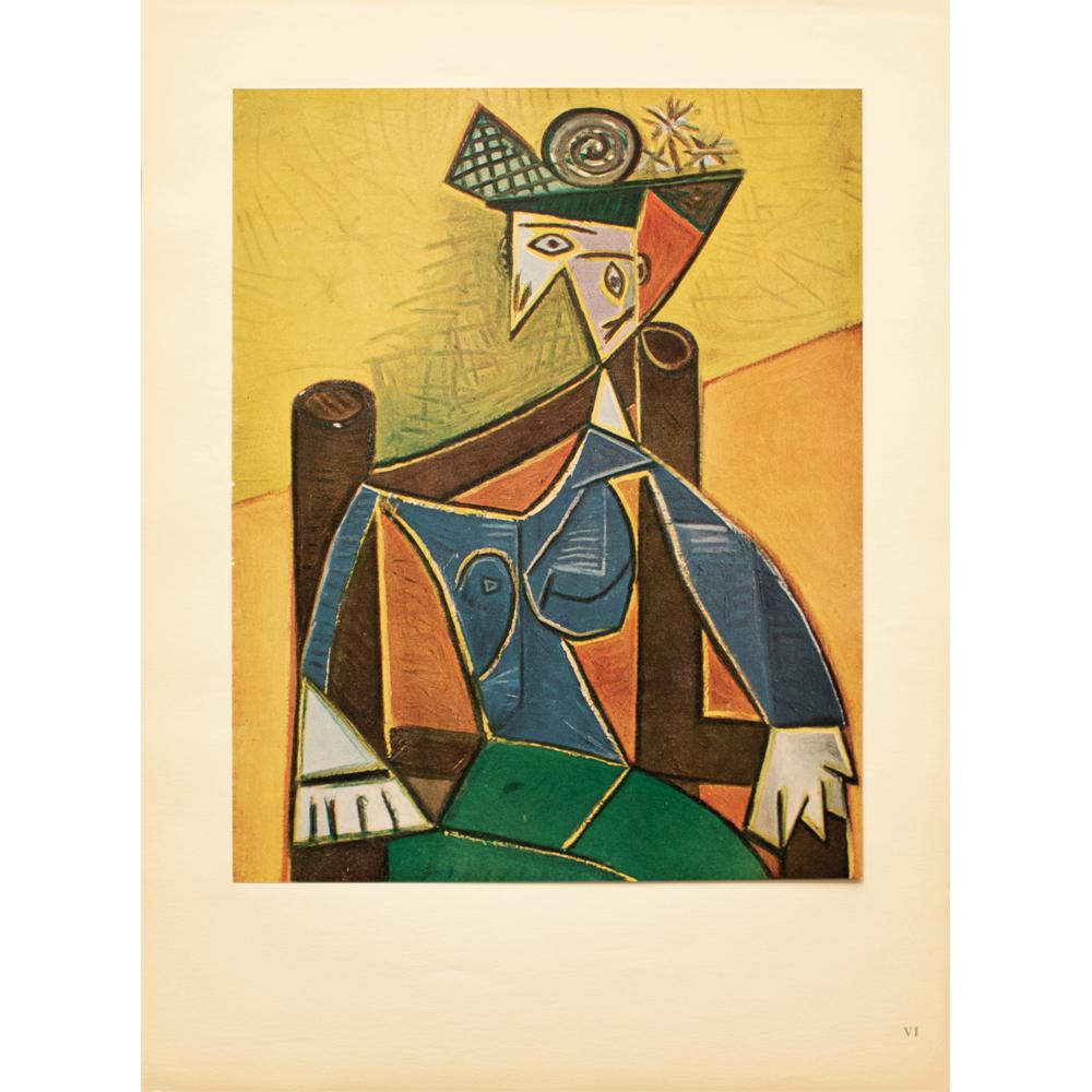 Pablo Picasso、FEMME DANS UN FAUTEUIL、画集画 Pablo Picasso | Femme assise dans un fauteuil (October 24