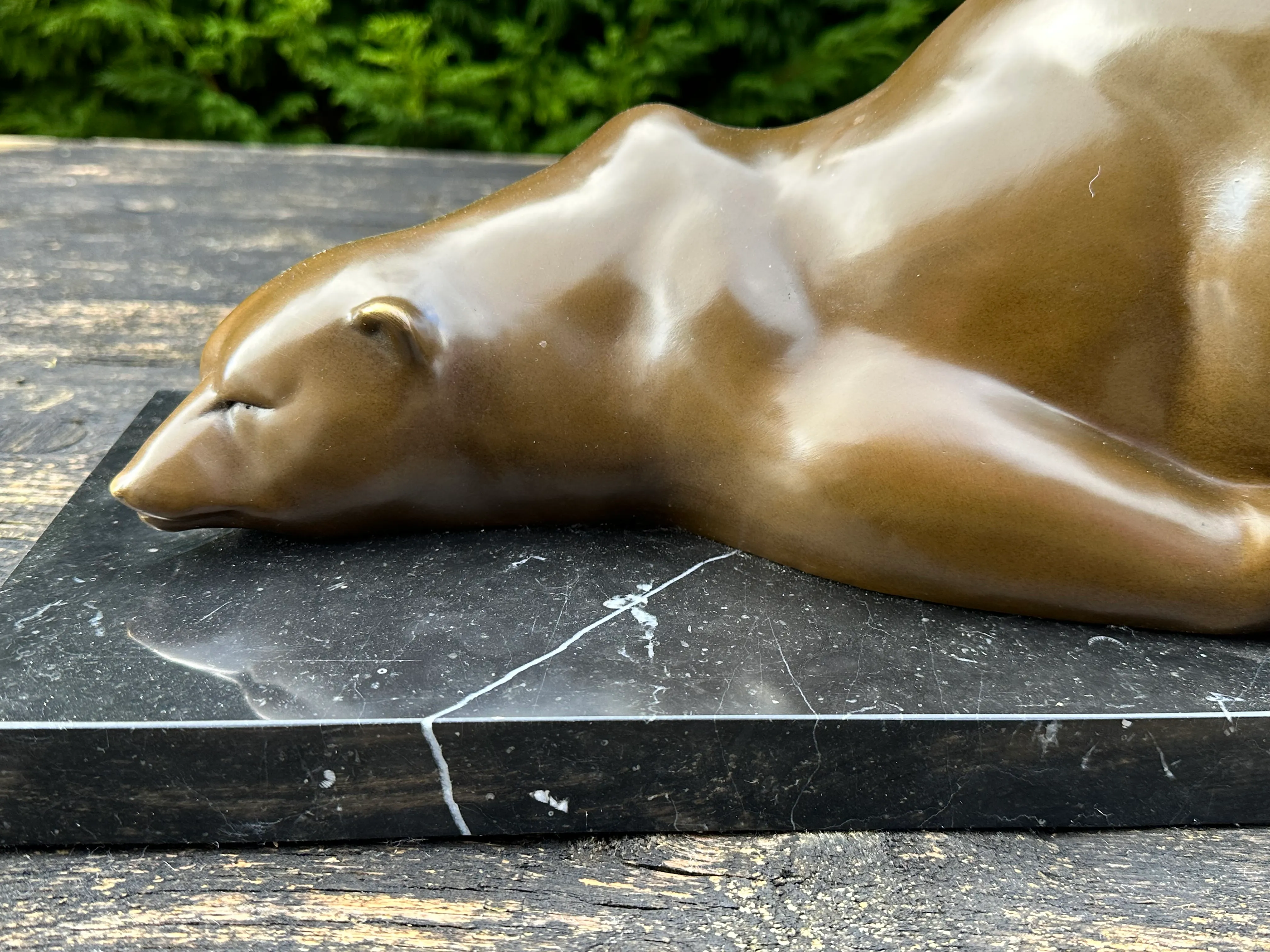 Milo, Bear, 1990s, Bronze & Marble