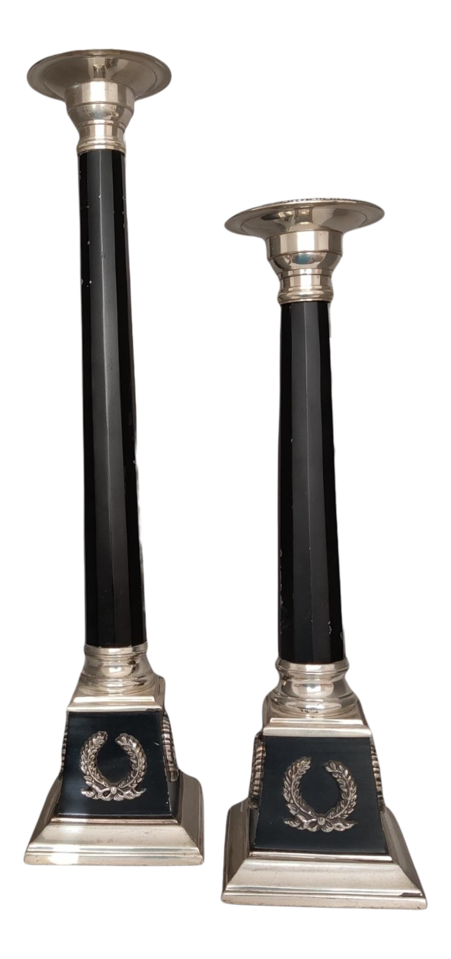 Bombay Company Tall Empire Style Candle Holders a Pair Chairish