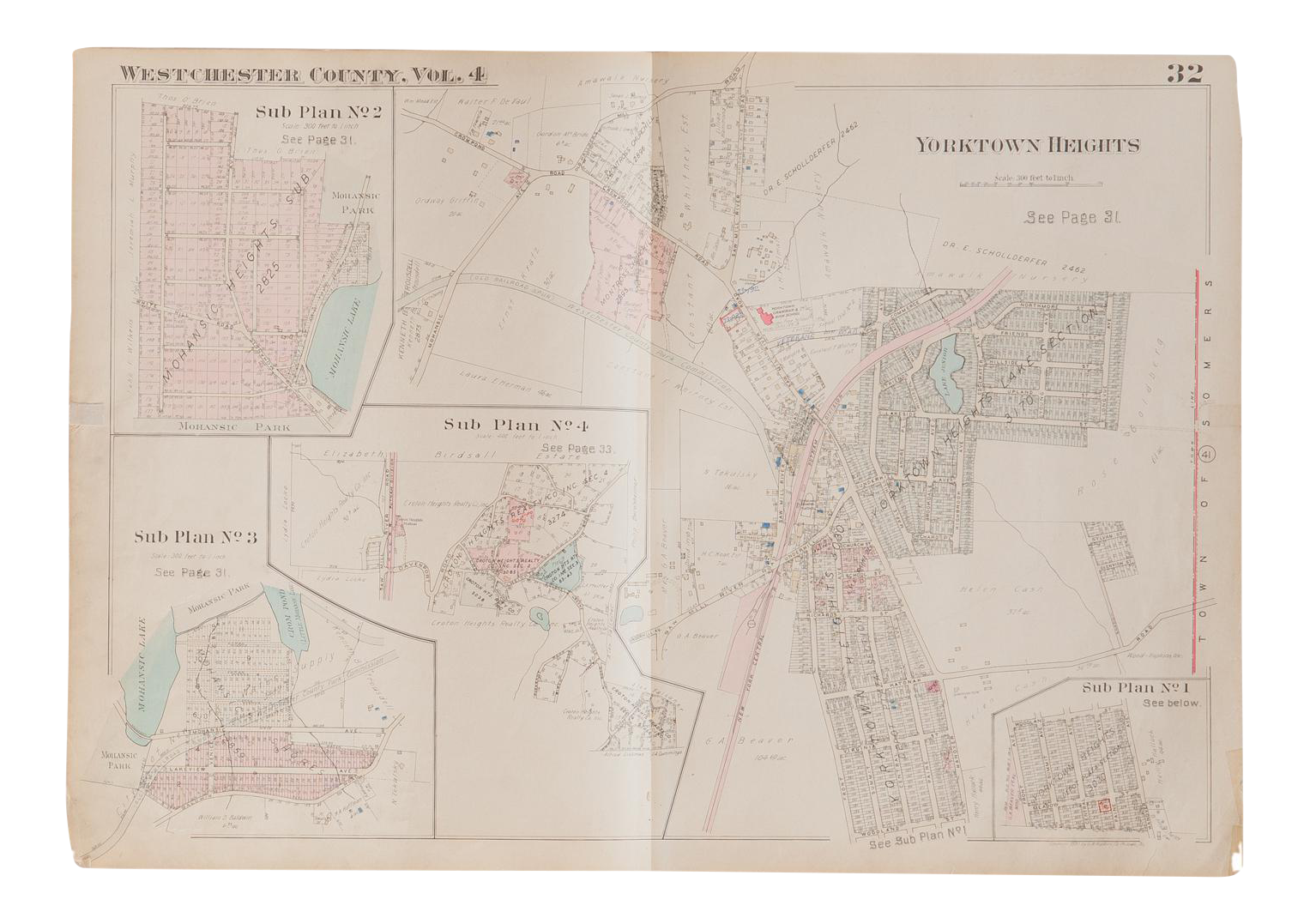 Vintage Hopkins Map of Yorktown Heights Chairish